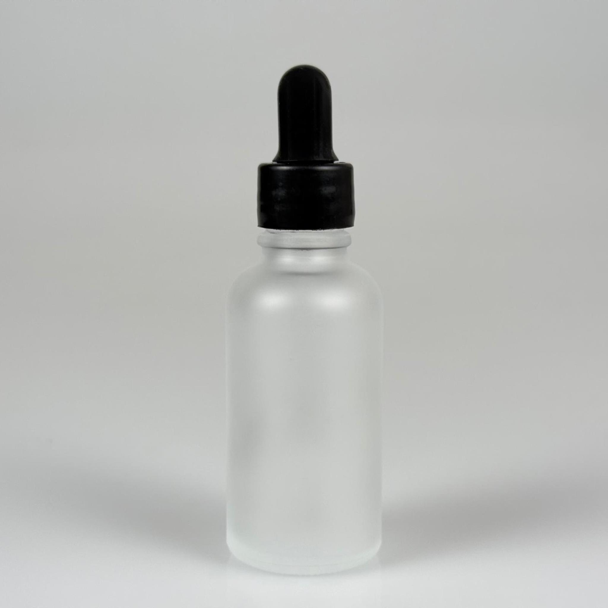 30 CC BUZLU İNCE UÇLU CAM DAMLALIKLI ŞİŞE - SİYAH EMZİK + SİYAH DÜZ KAPAK + CAM PİPET TAKIM - 30 ML BUZLU İNCE UÇLU DAMLALIKLI ŞİŞE SETİ