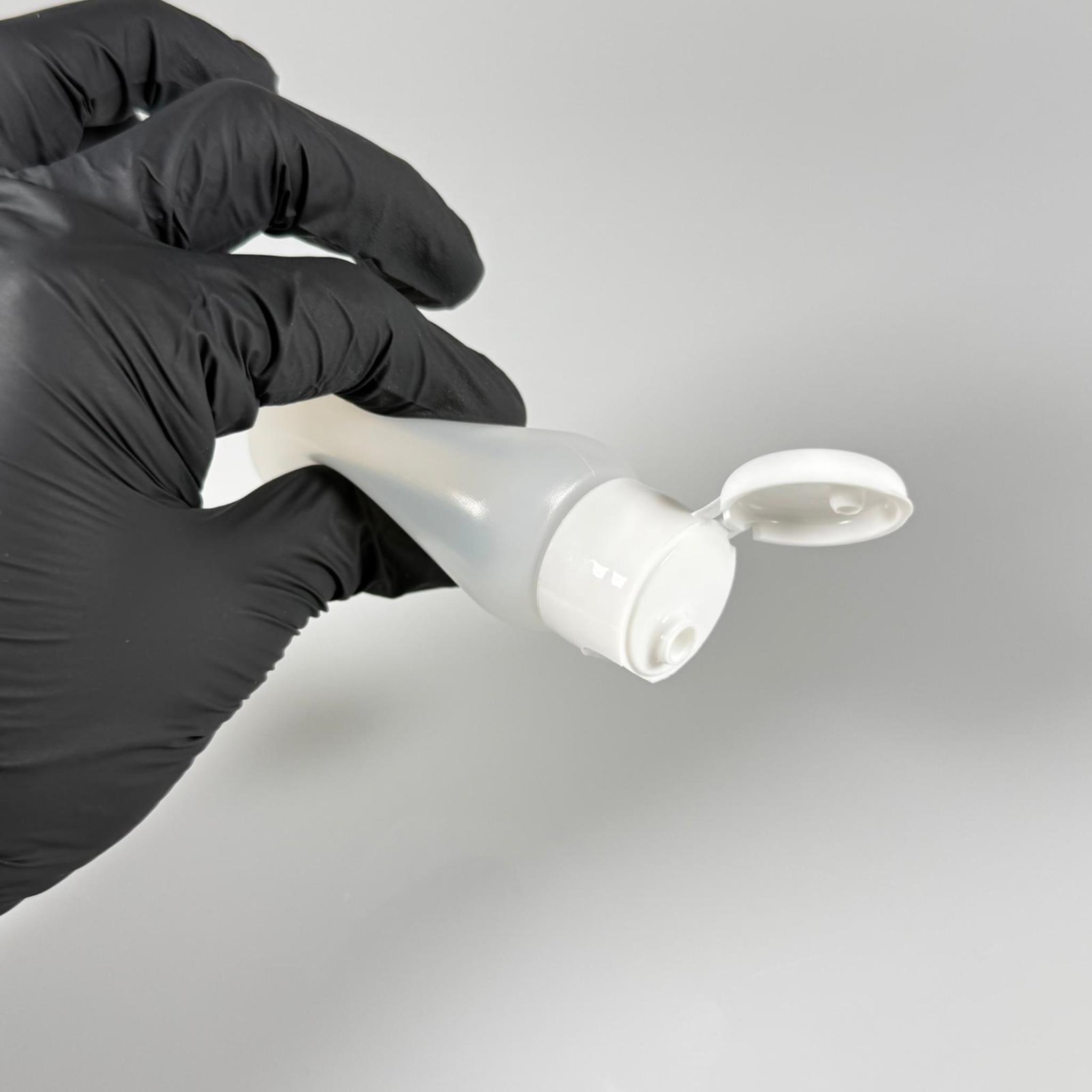 50 ML SIKILABİLİR YUMUŞAK POLİETİLEN PE PLASTİK ŞİŞE - BEYAZ FLİPTOP AKITICI ŞAMPUAN KAPAKLI - 50 cc sos, yağ, kartuş, mürekkep vb için boş şişeler