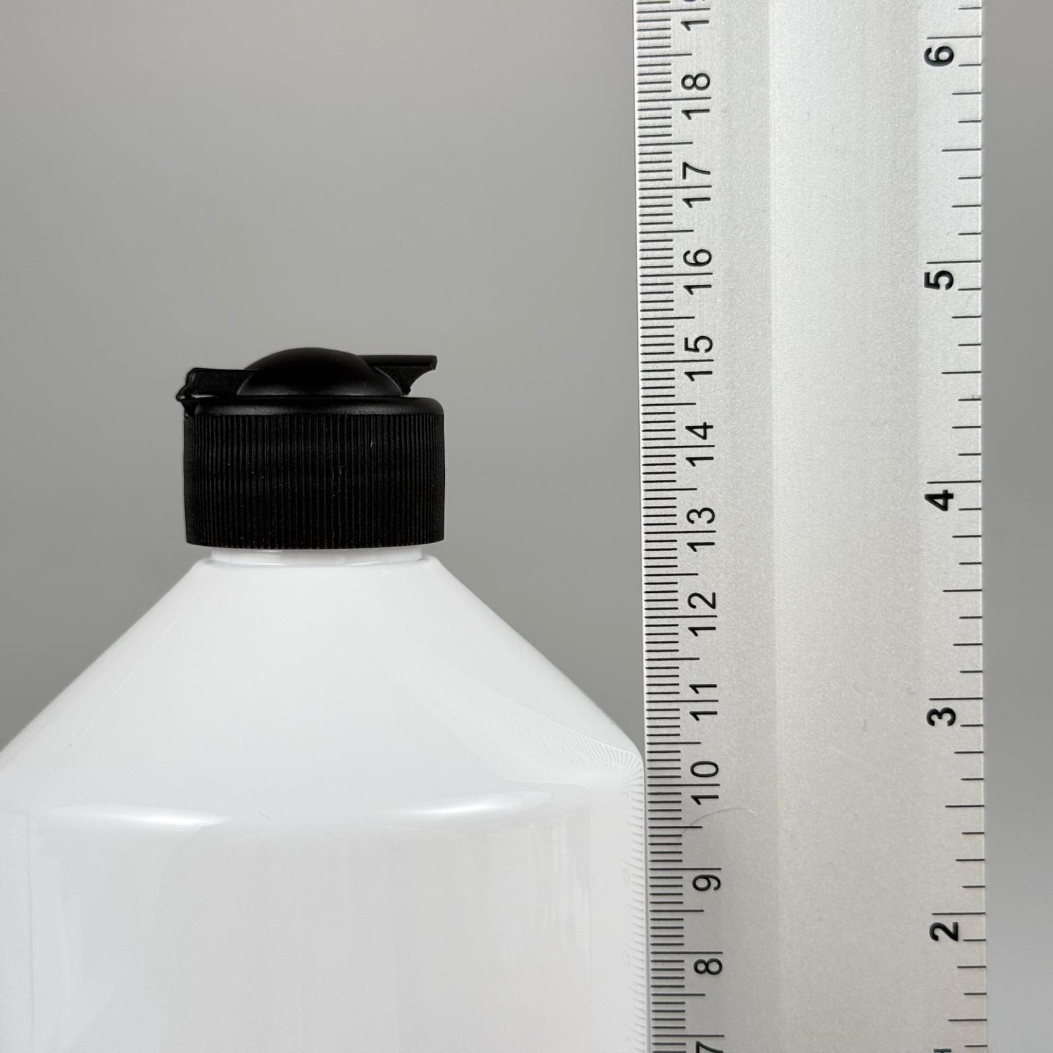 500 CC BEYAZ PET ŞİŞE - 500 ML BEYAZ PLASTİK ŞİŞE SİYAH FLİPTOP AÇILIR KAPANIR KAPAKLI