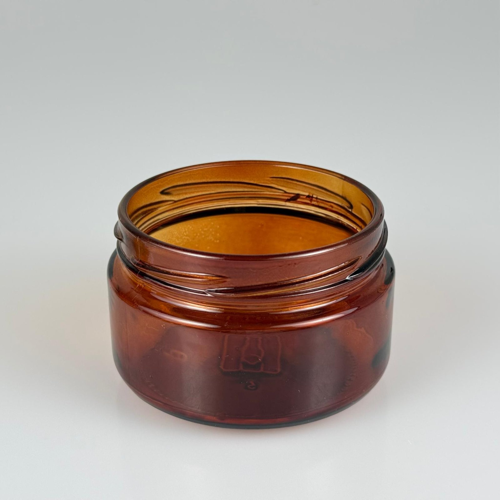 230 CC AMBER CAM KAVANOZ (82 AĞIZ) -MUM KAVANOZU - KAPAKSIZ - 230 ML KAHVERENGİ KAVANOZ