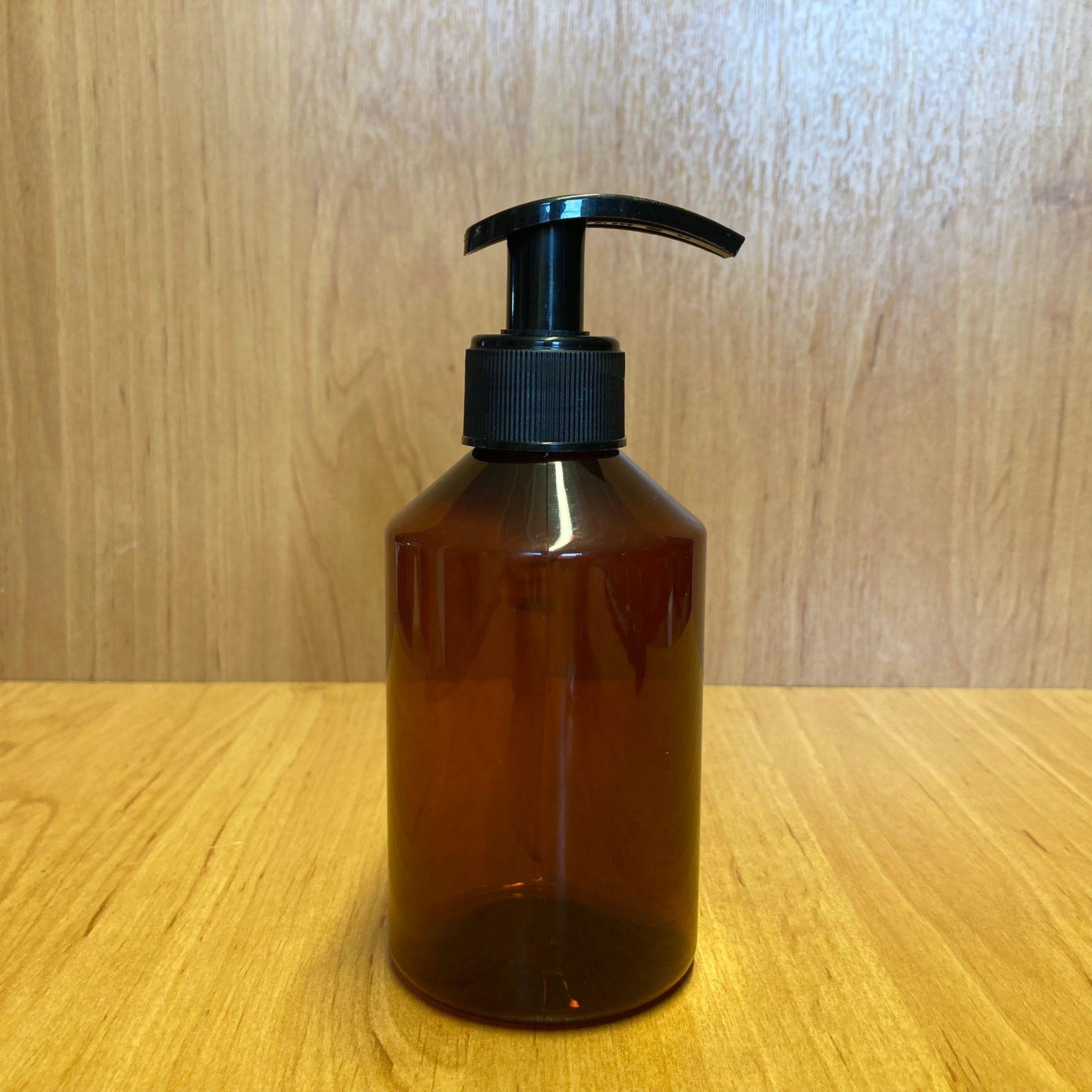 250 CC AMBER PLASTİK ŞİŞE - SİYAH POMPALI - 250 ML KAHVERENGİ BOŞ PLASTİK ŞİŞE