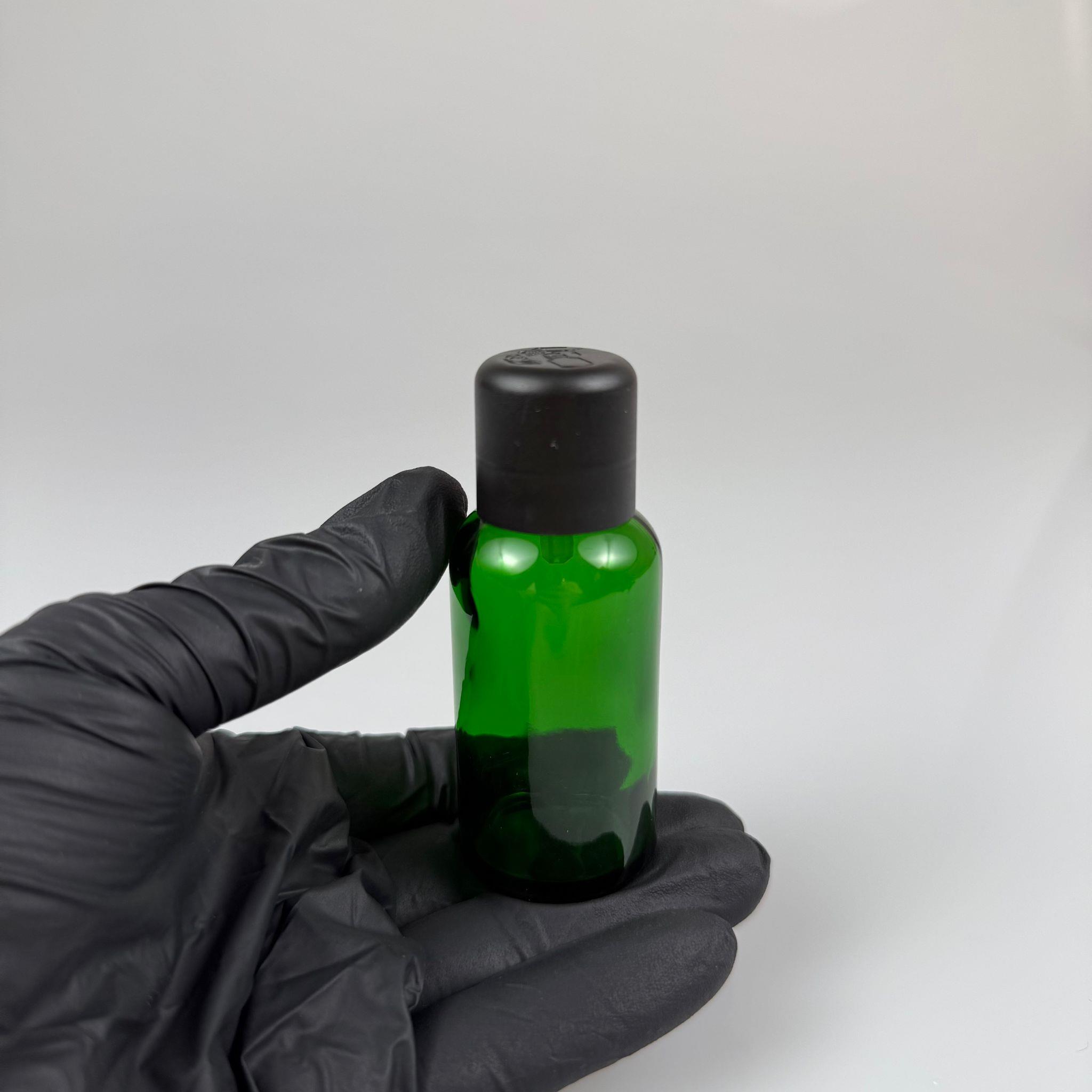 30 CC YEŞİL CAM ŞİŞE + İÇTEN DAMLALIKLI ÇOCUK KİLİTLİ SİYAH KAPAK - YEŞİL 30 ML KİLİT KAPAKLI DAMLATMALI ŞİŞE