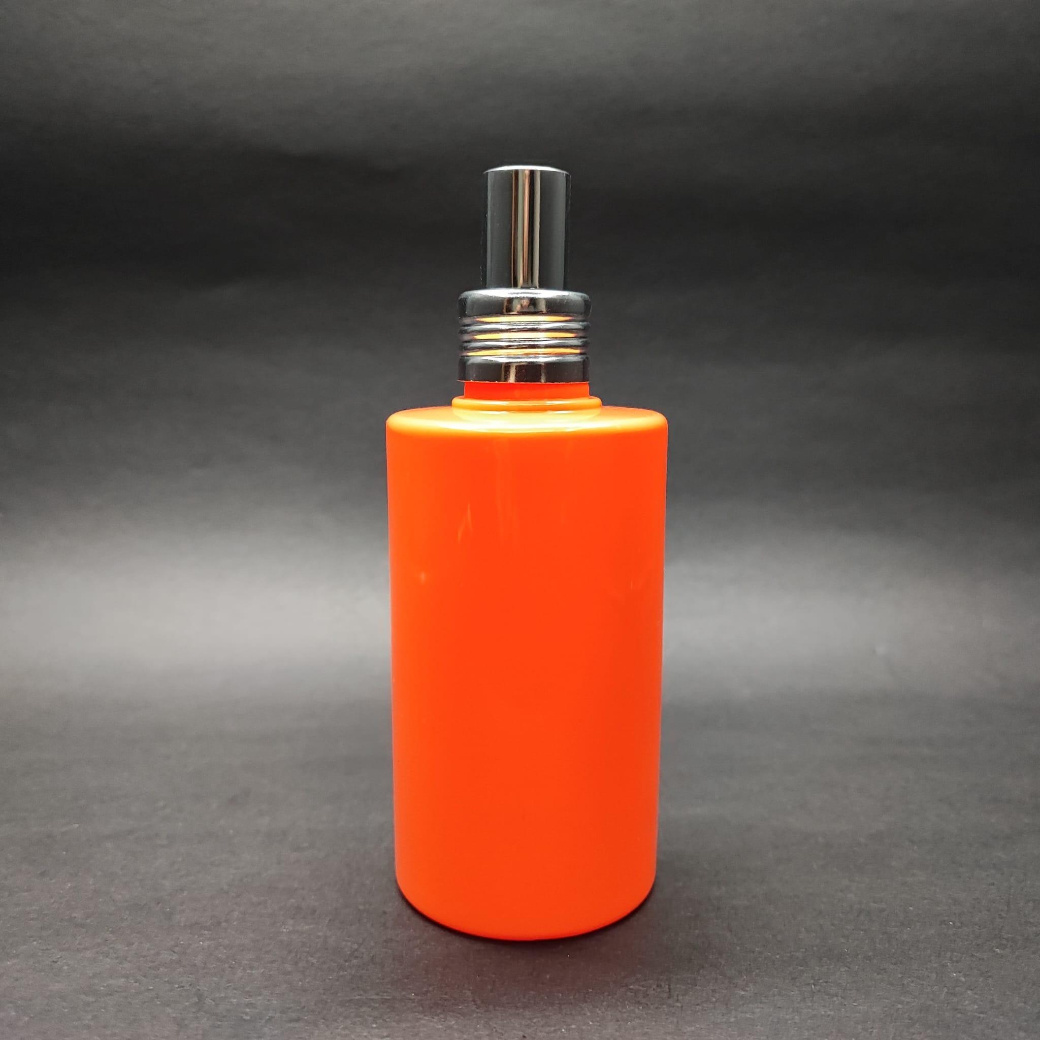 200 CC KÜT BOYUNLU SİLİNDİR PET ŞİŞE (24 GR) - GÜMÜŞ METAL SPREYLİ - 200 ML PLASTİK ŞİŞE - TURUNCU