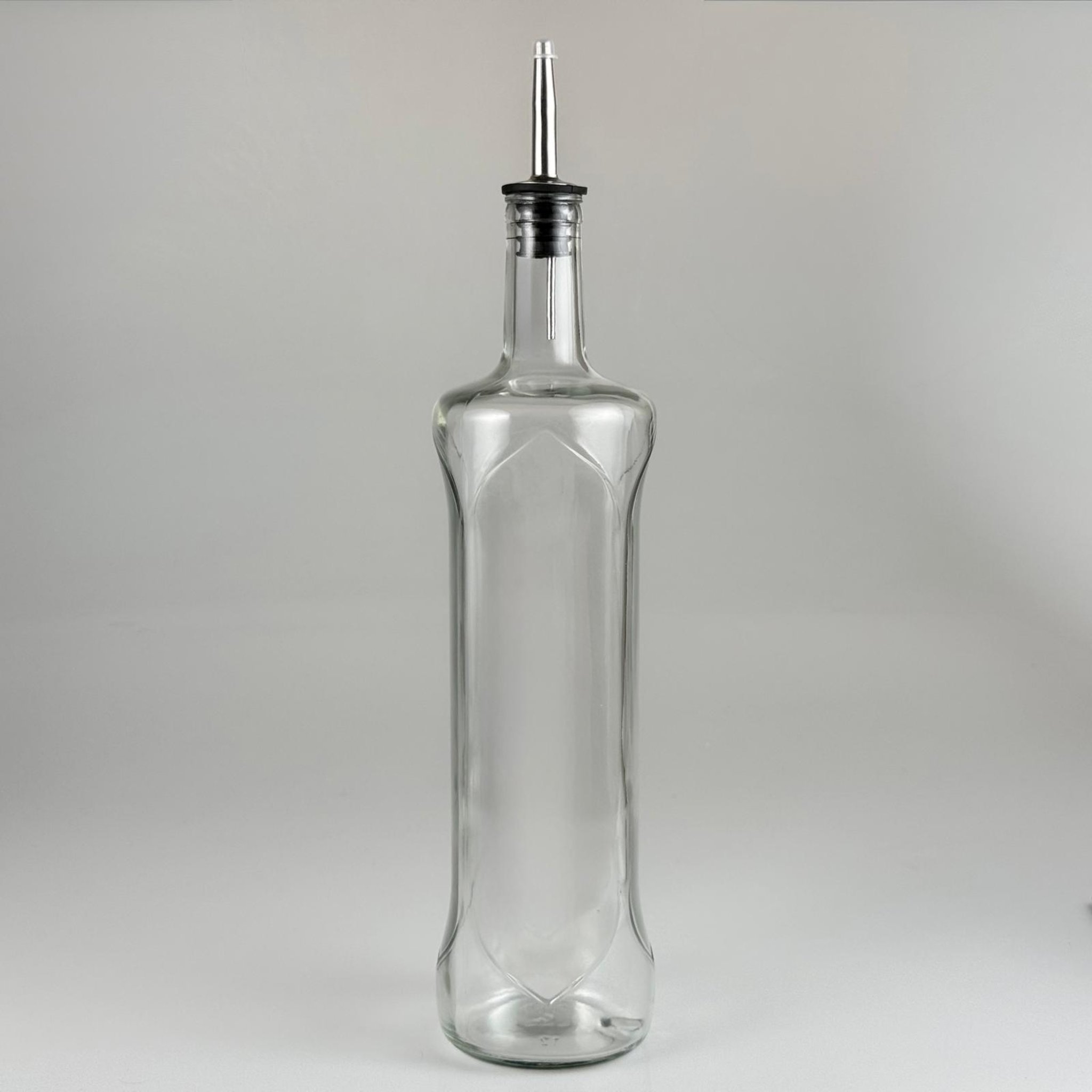 1000 CC DESENLİ DORİKA ŞEFFAF CAM ŞİŞE + ÇELİK AKITICILI + PLASTİK TIPALI TAKIM - 1000 ML MANTAR TIPALI ÇAKMA AĞIZ  CAM ŞİŞE