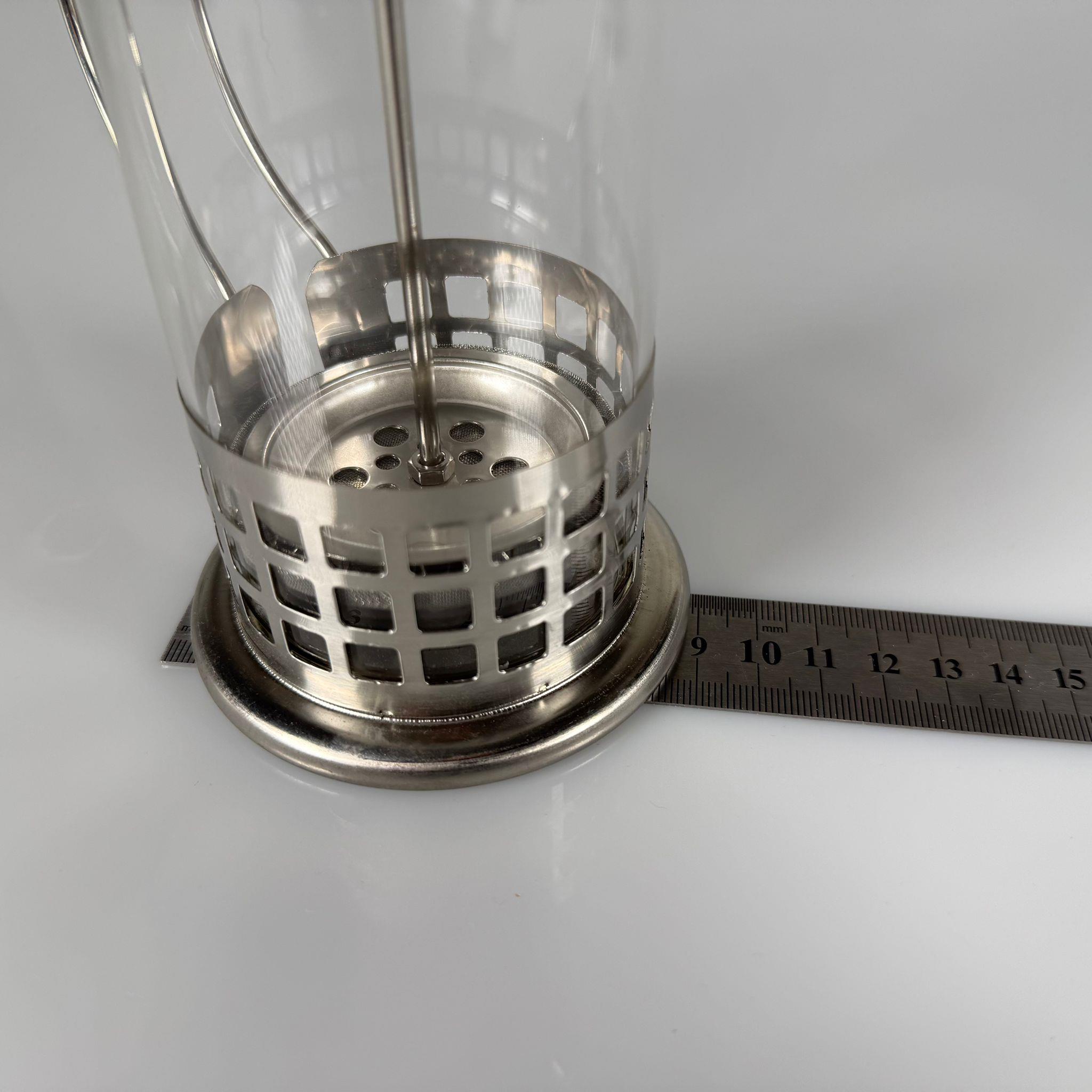 Filtre Kahve Ve Çay Demliği French Press 350 ml - ÇELİK ALTLI - Bitki Çayı Demliği , Kahve Demleme