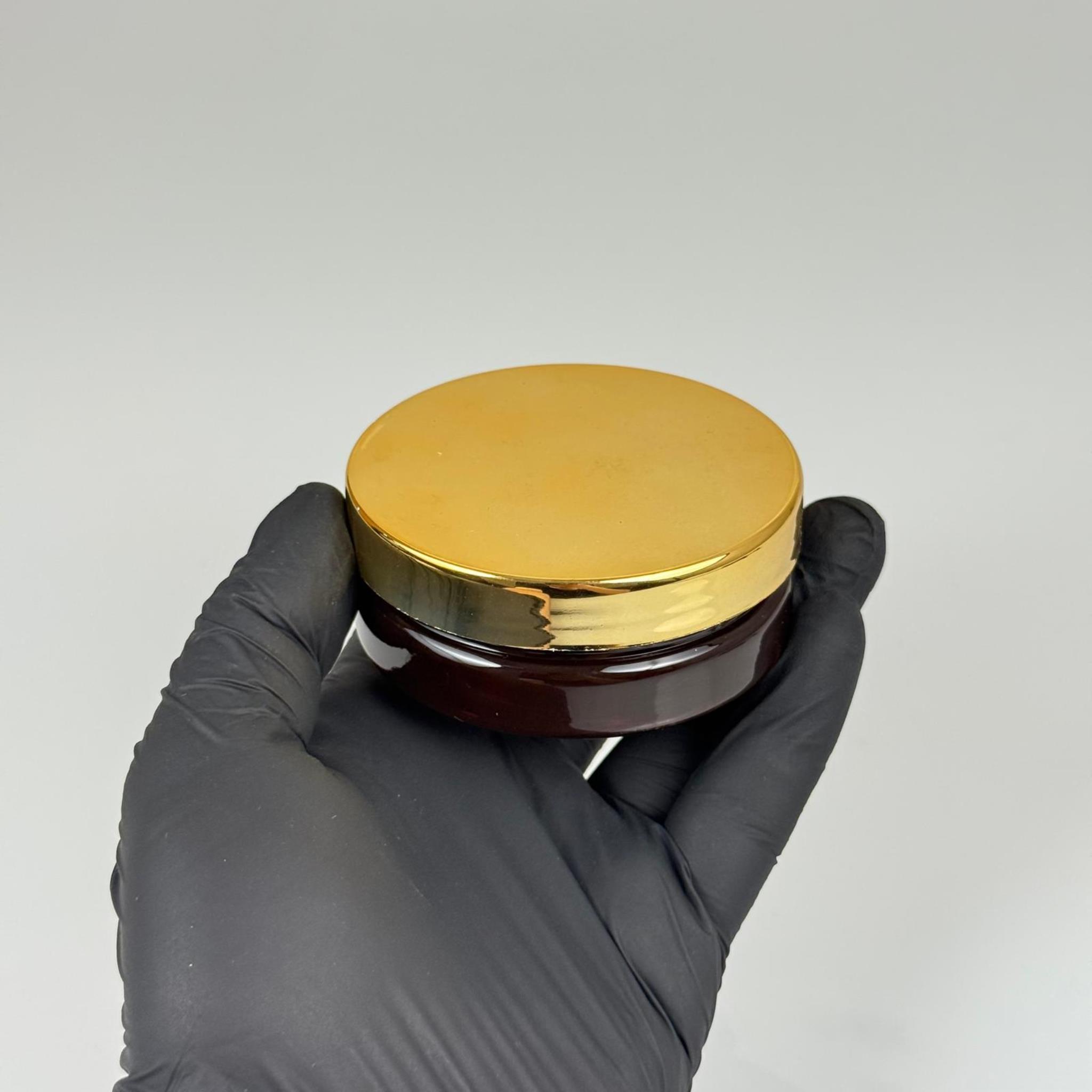 50 ML SERT PET KAVANOZ + GOLD KAPLAMALI PLASTİK KAPAK + İÇ TIPA - 50 CC KALIN AMBER PLASTİK KAVANOZ GOLD KAPLAMALI PLASTİK KAPAKLI İÇ TIPALI TAKIM - KREM KAVANOZLARI