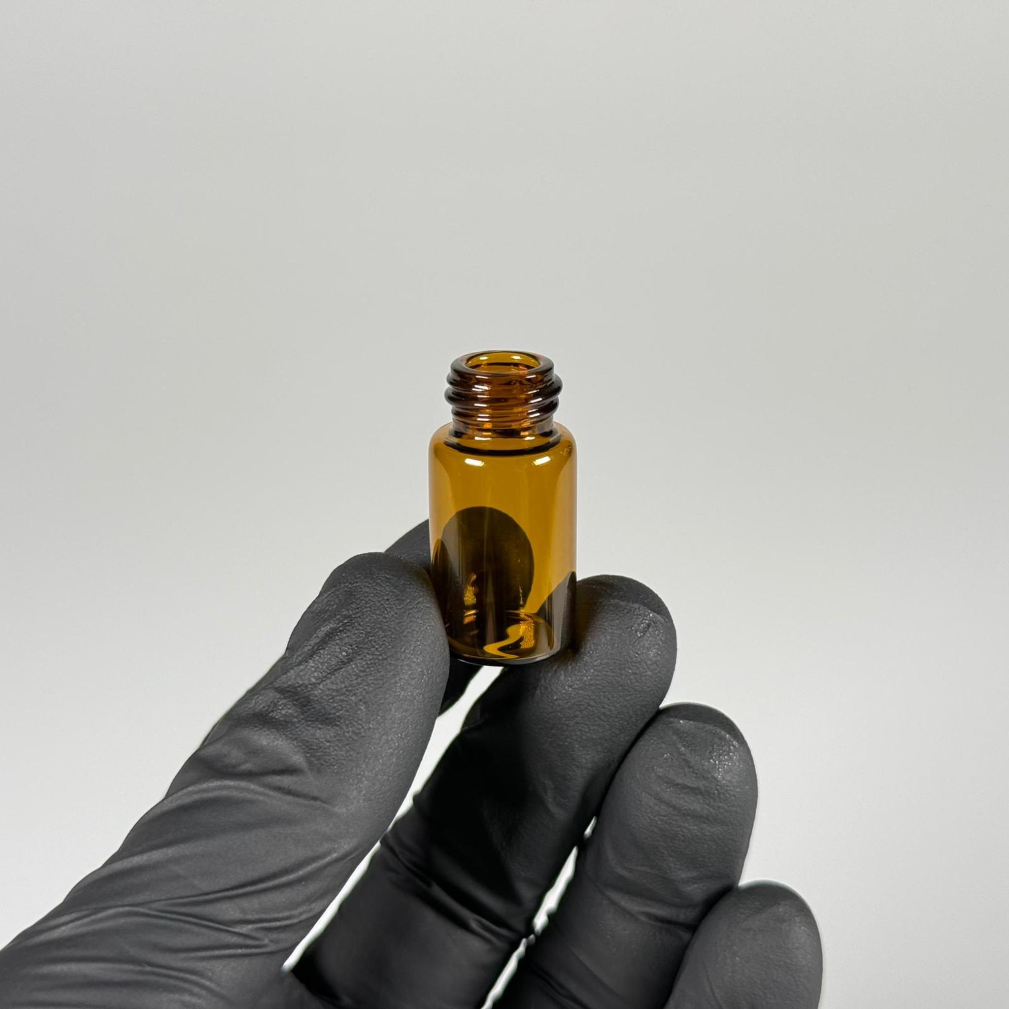 3 CC AMBER CAM ŞİŞE - 14 MM VİDALI AĞIZ - KAPAKSIZ 3 ML CAM ŞİŞE