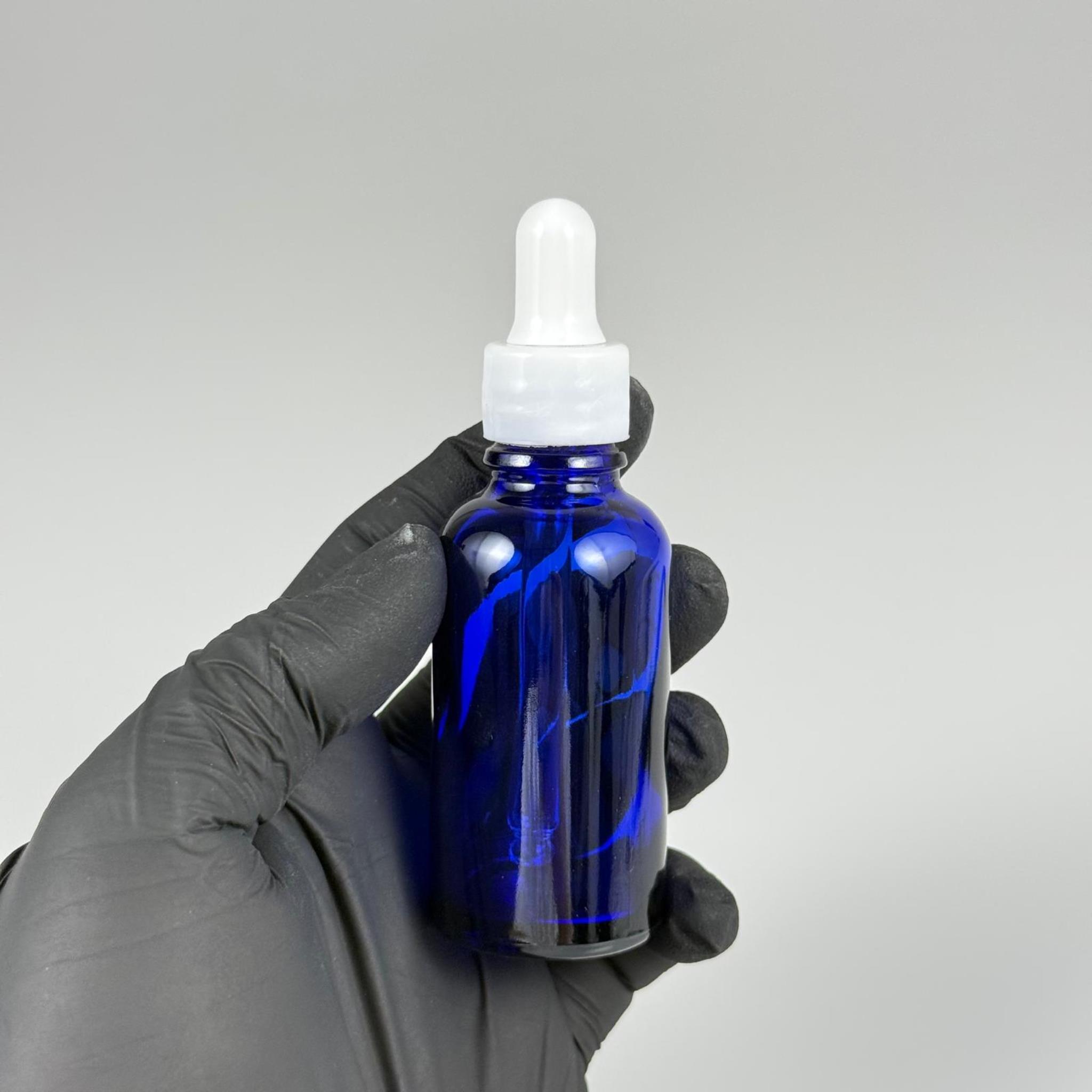 30 CC MAVİ CAM DAMLALIKLI ŞİŞE - BEYAZ EMZİK + BEYAZ DÜZ KAPAK + CAM PİPET TAKIM - 30 ML DAMLALIKLI ŞİŞE SETİ