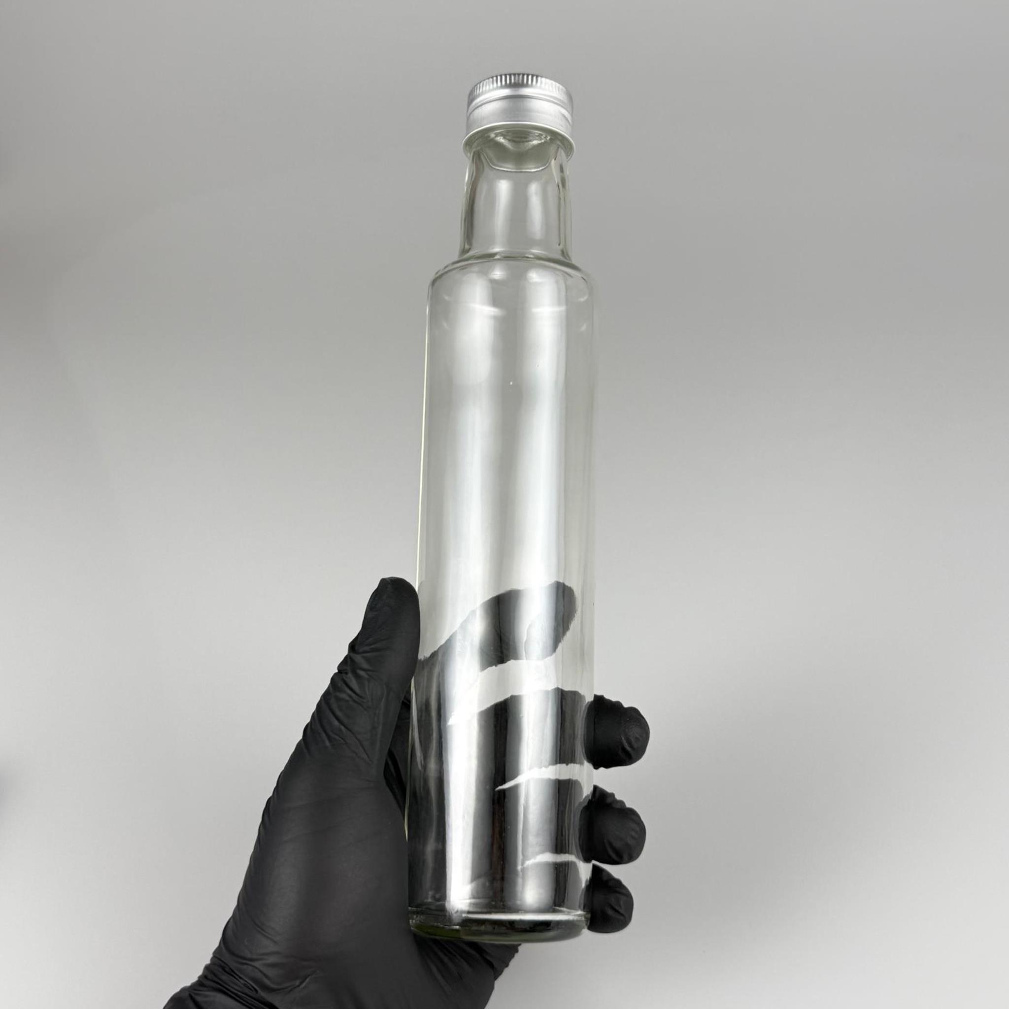 250 CC DORİKA CAM ŞİŞE - GÜMÜŞ METAL ALÜMİNYUM KAPAKLI - 250 ML DORİKA YAĞ ŞİŞESİ - SİRKE ŞİŞESİ