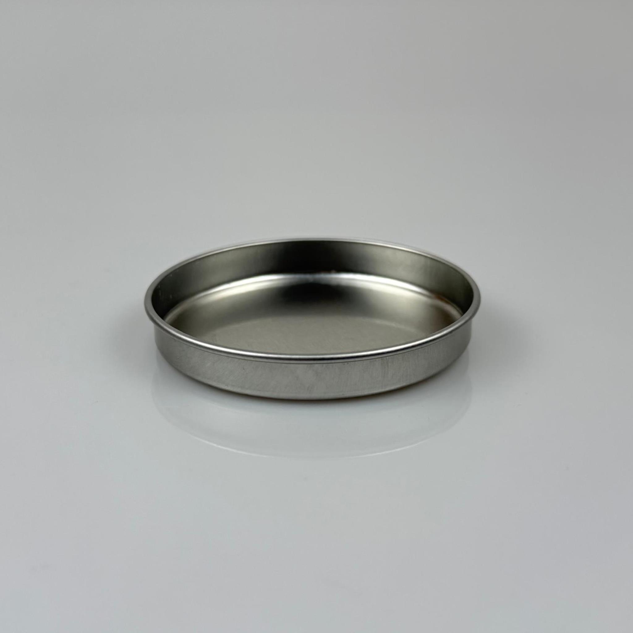 50 CC TENEKE KUTU - GÜMÜŞ - KAPAKSIZ - METAL AMBALAJ - MUM TENEKESİ 77x 12 MM