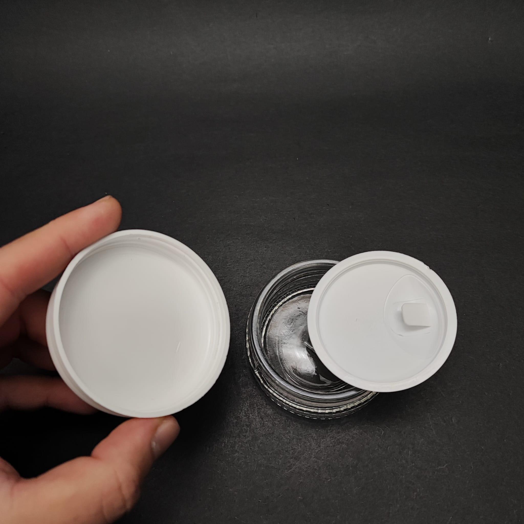 50 ML CAM KREM KAVANOZU + İÇ TIPA + BEYAZ KAPAK - 50 CC PAŞABAHÇE KREM KAVANOZLARI