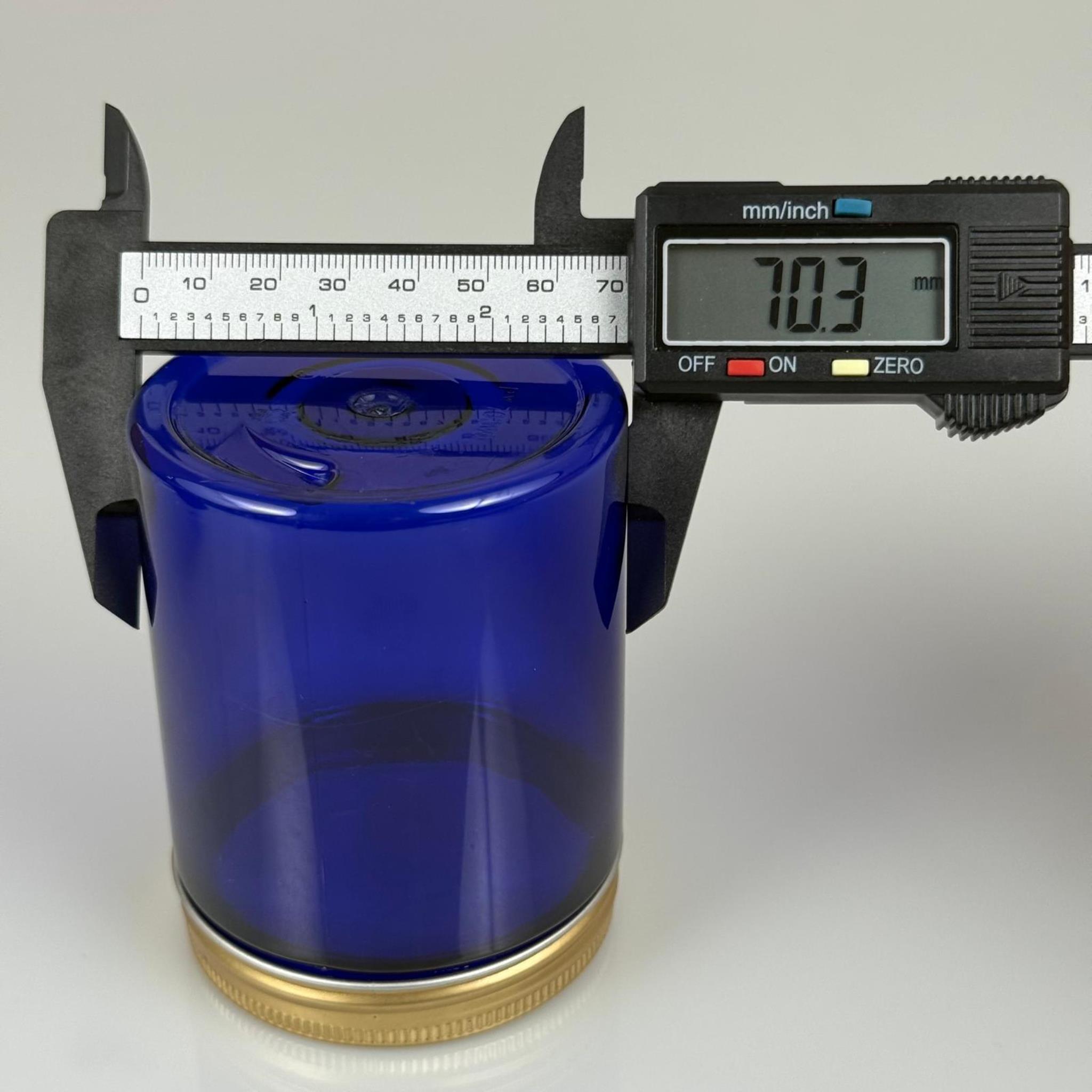 300 ML SERT PET KAVANOZ + GOLD METAL KAPAK + İÇ TIPA - 300 CC KALIN MAVİ PLASTİK KAVANOZ GOLD METAL KAPAKLI İÇ TIPALI TAKIM - KREM KAVANOZLARI