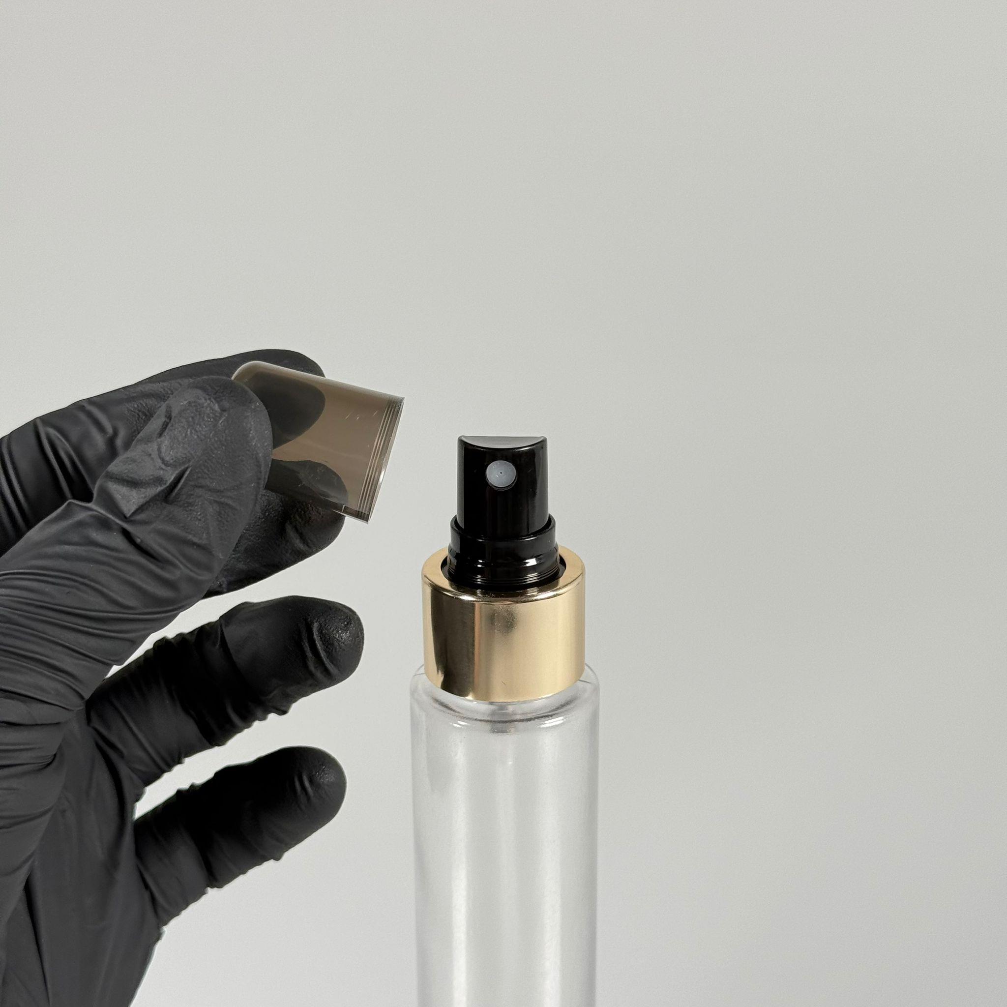 100 CC UZUN SİLİNDİR BUĞULU PET ŞİŞE (24 GR)  - GOLD SPREYLİ - 100 ML BİBERİYE SUYU, LAVANTA YAĞI, SAÇ SERUM, TONİK VB İÇİN PLASTİK KOZMETİK AMBALAJLARI