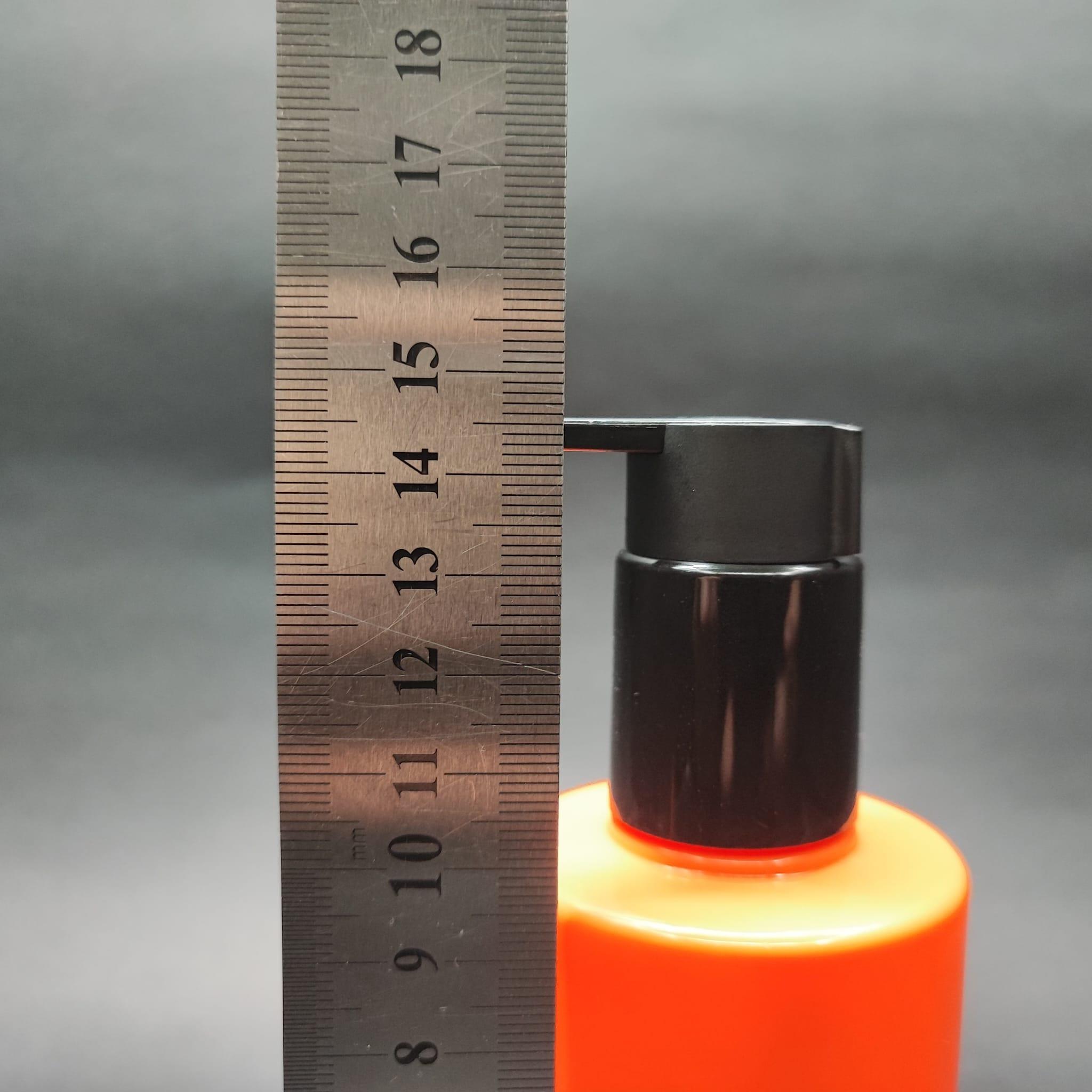 200 CC KÜT BOYUNLU SİLİNDİR PET ŞİŞE (24 GR) - SİYAH XAVIER LOSYON POMPALI - 200 ML PLASTİK ŞİŞE - TURUNCU