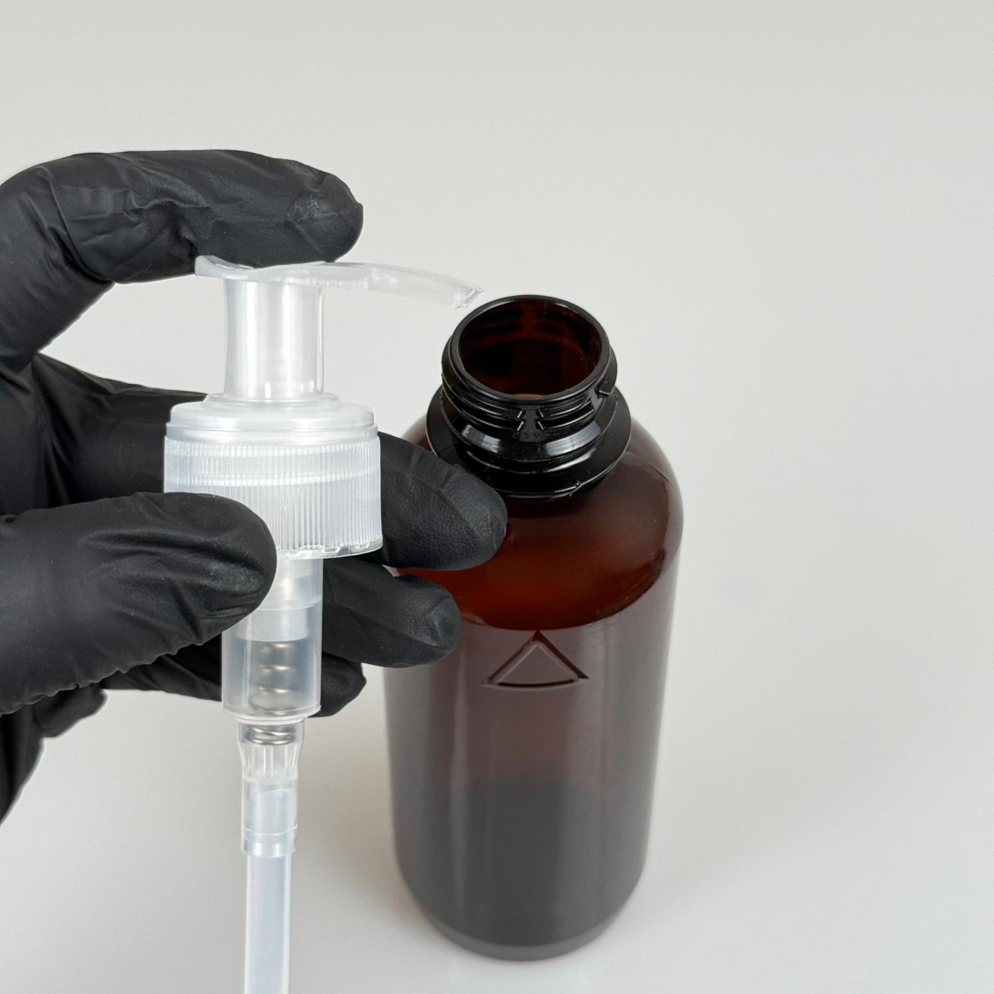 250 CC AMBER SERT PLASTİK ŞİŞE - ŞEFFAF POMPALI - UZUN MODEL - 250 ML KAHVERENGİ POMPALI PET ŞİŞE