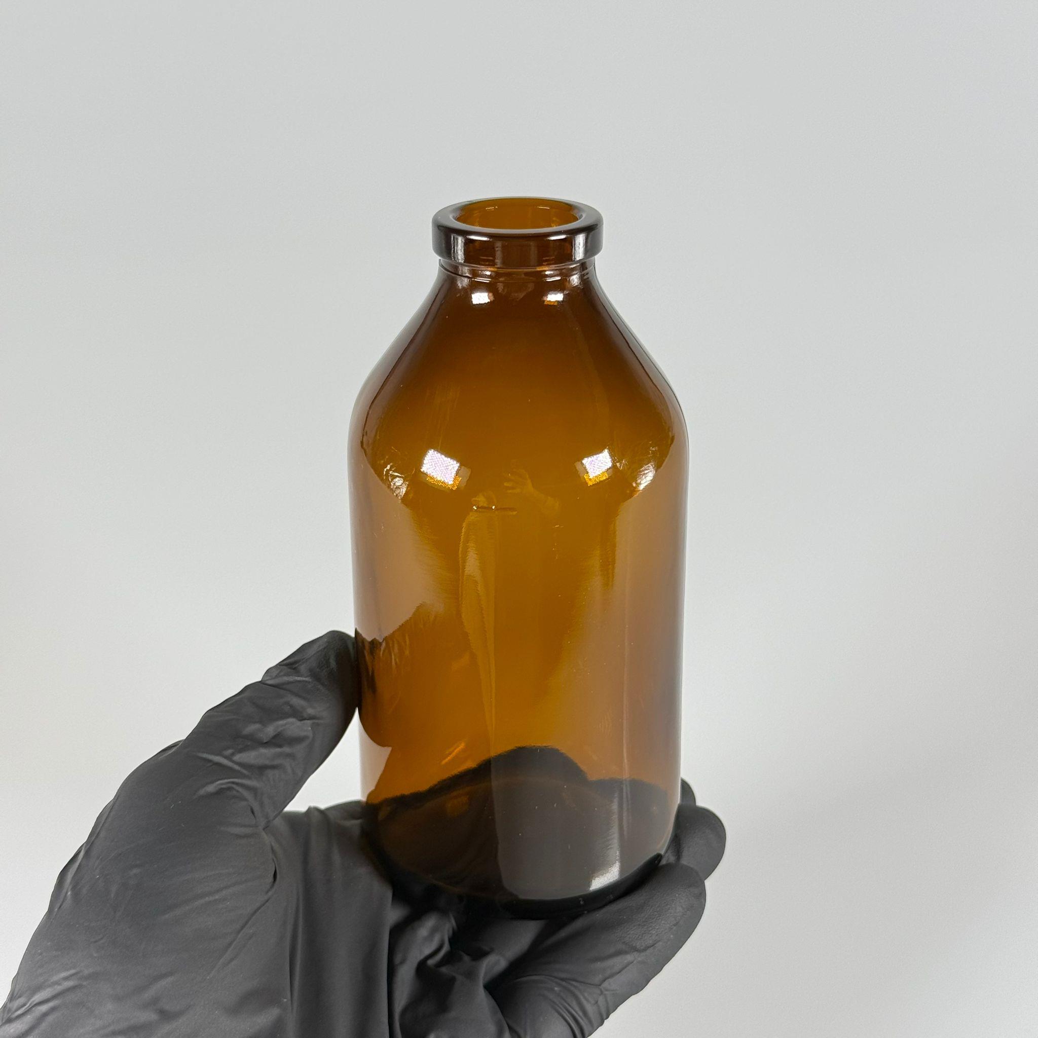 250 CC AMBER KAHVERENGİ CAM SERUM ŞİŞESİ KAPAKSIZ (32 AĞIZ) - 250 CC BOŞ SERUM ŞİŞESİ - TİP 2 İLACA ECZAYA  UYGUN