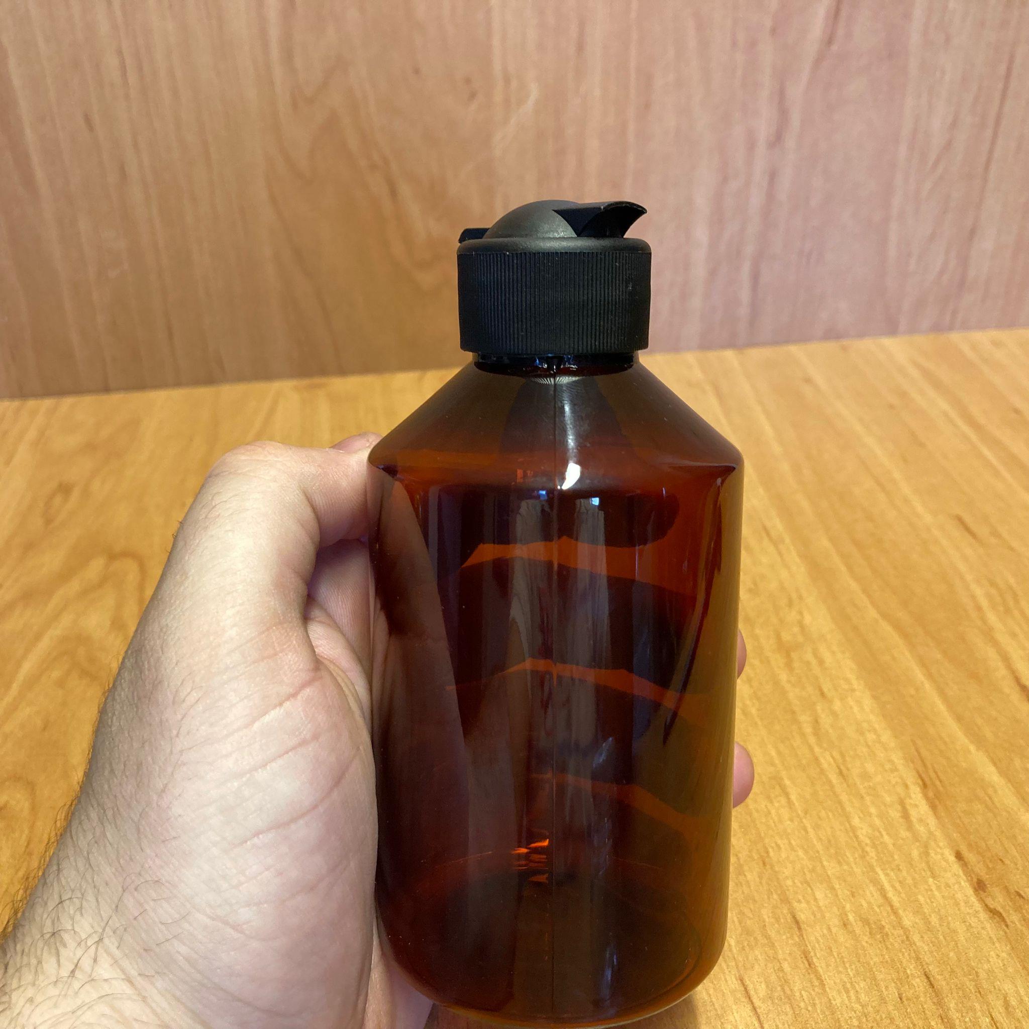 250 CC AMBER PLASTİK ŞİŞE - SİYAH AKITICILI FLİPTOP KAPAKLI - 250 ML KAHVERENGİ BOŞ PLASTİK ŞİŞE - AÇILIR KAPANIR KAPAKLI