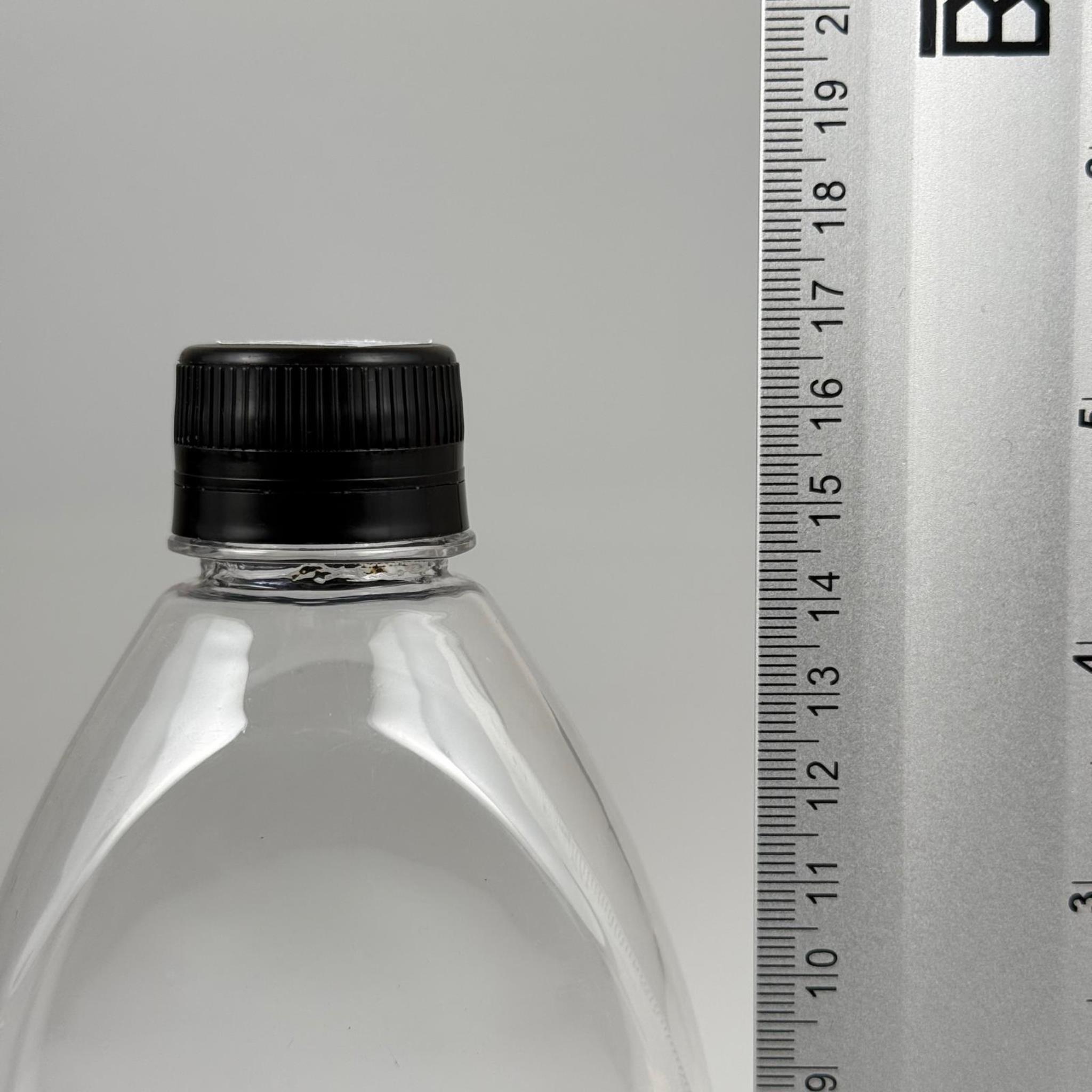400 CC YASSI PET ŞİŞE - KİLİTLİ CONTALI SİYAH KAPAKLI - 400 ML PLASTİK ŞİŞE
