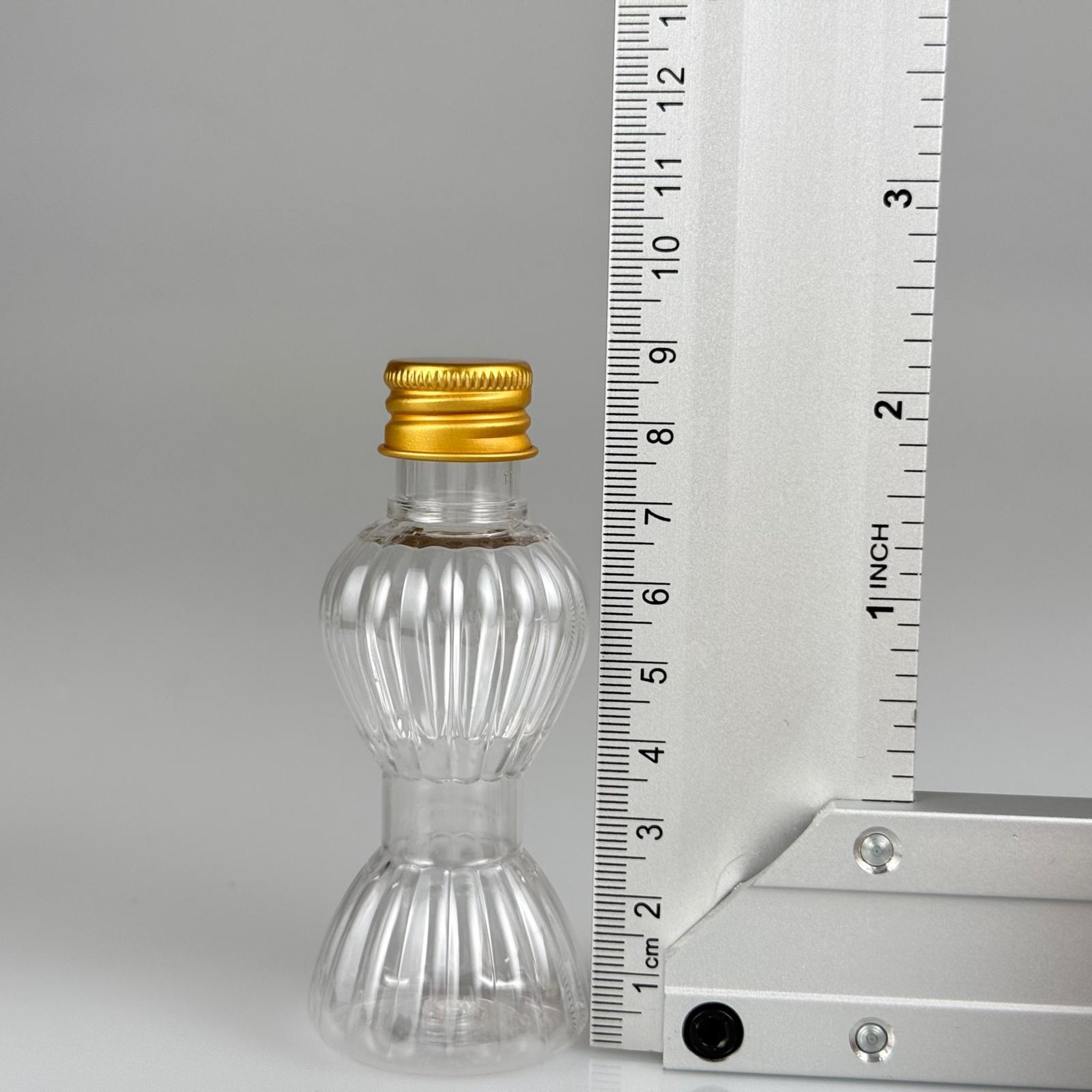 40 CC MİNİ PIRLANTA ŞİŞE + KÖPÜK CONTALI GOLD ALÜMİNYUM METAL KAPAKLI + DAMLALIKLI KOLONYA TIPALI TIPALI TAKIM - 40 ML CAMPET ŞİŞE