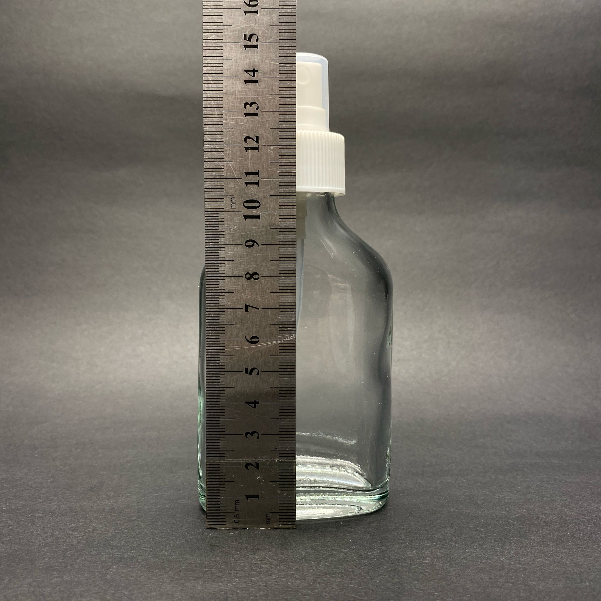 100 CC YASSI CAM ŞİŞE - BEYAZ SPREYLİ - 100 ML FISFIS CAM ŞİŞE