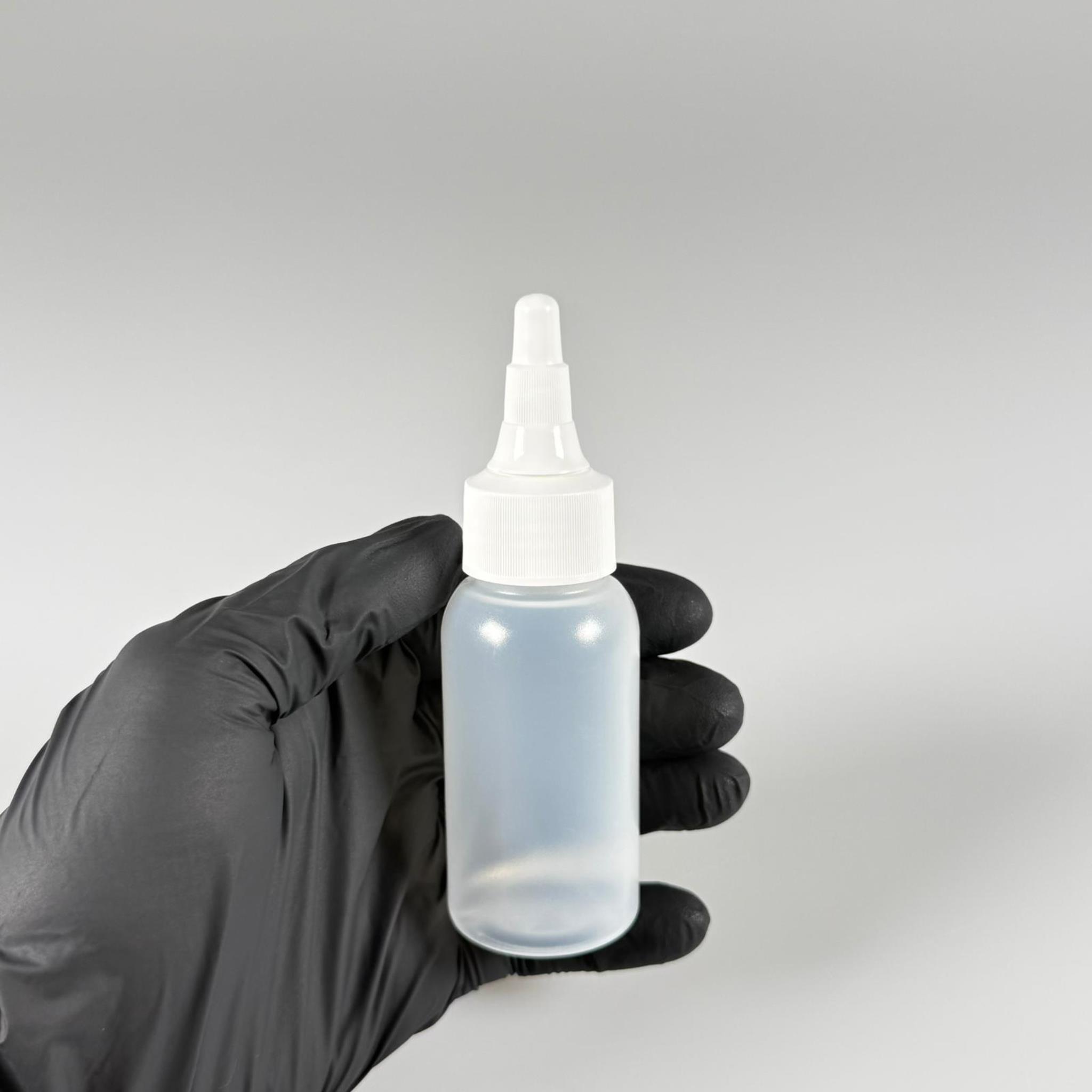 50 ML SIKILABİLİR YUMUŞAK POLİETİLEN PE PLASTİK ŞİŞE - BEYAZ ASANSÖR AKITICI SOS KAPAKLI - 50 cc sos, yağ, kartuş, mürekkep vb için boş şişeler