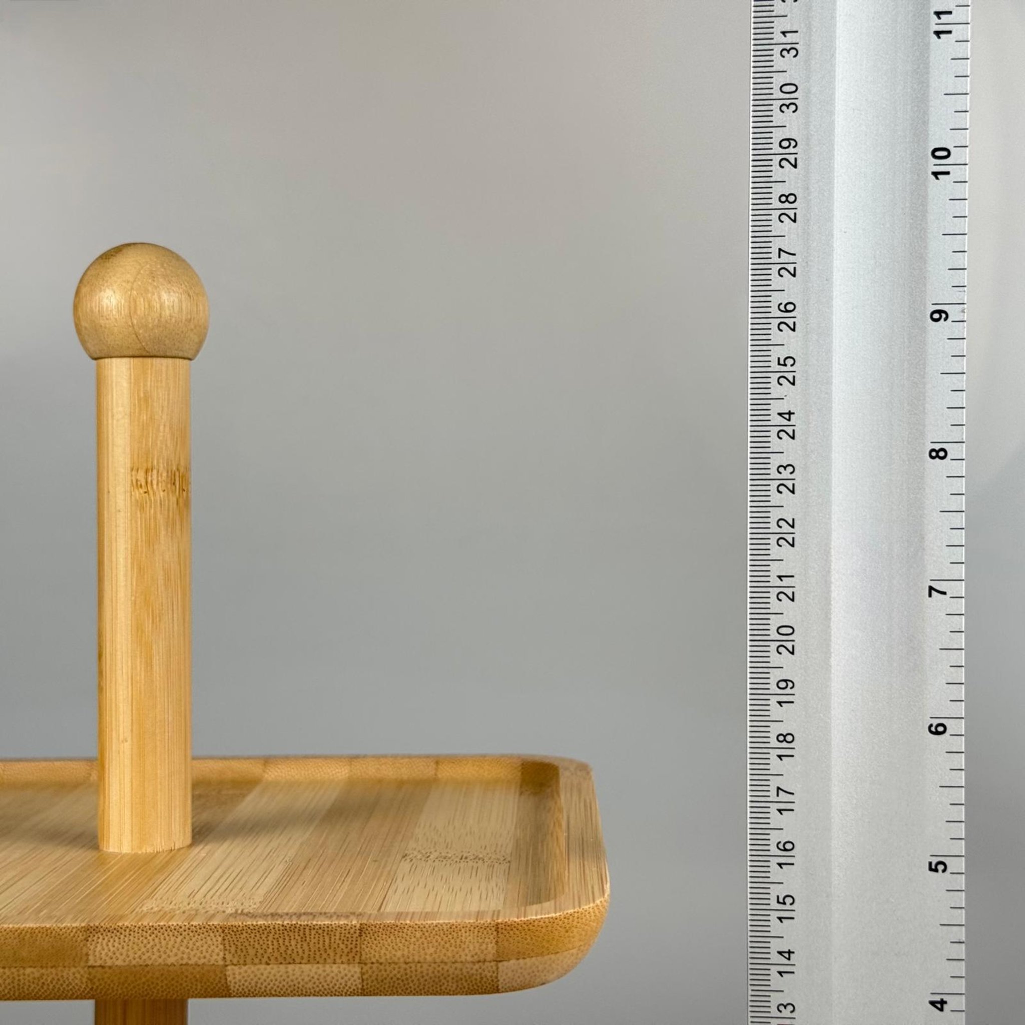 İKİ KATLI KARE AHŞAP SUNUMLUK - MEYVELİK, KURABİYELİK, KAHVALTI, KEK VE ÇAY SAATİ SUNUM TABAĞI - AKTAR, PASTANE, RESTORAN, OTEL VB İÇİN BAMBU TEŞHİR ÜRÜNÜ