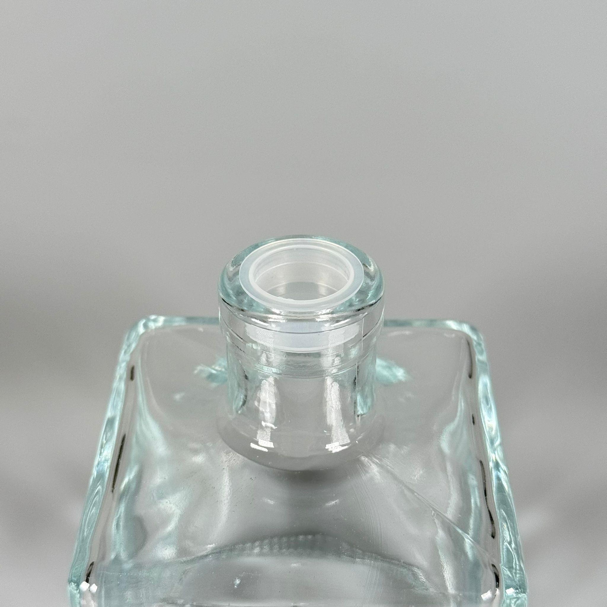 500 CC LÜX CAM ŞİŞE - KARE - 500 ML BÜYÜK BOY DİFFUSER ŞİŞE + PLASTİK TIPA