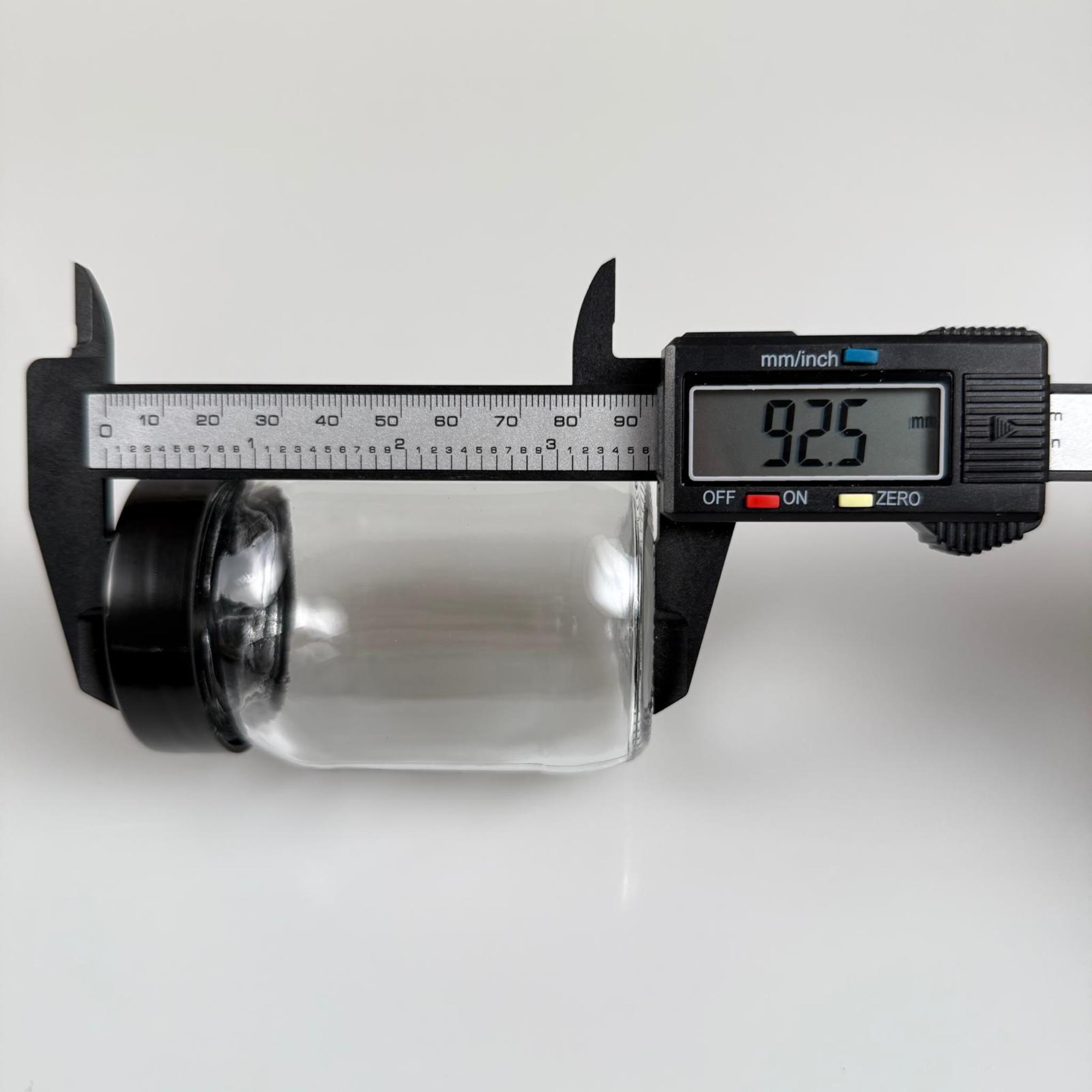 190 CC CAM KAVANOZ + SİYAH PLASTİK KAPAK - 190 ML PLASTİK KAPAKLI CAM KAVANOZ