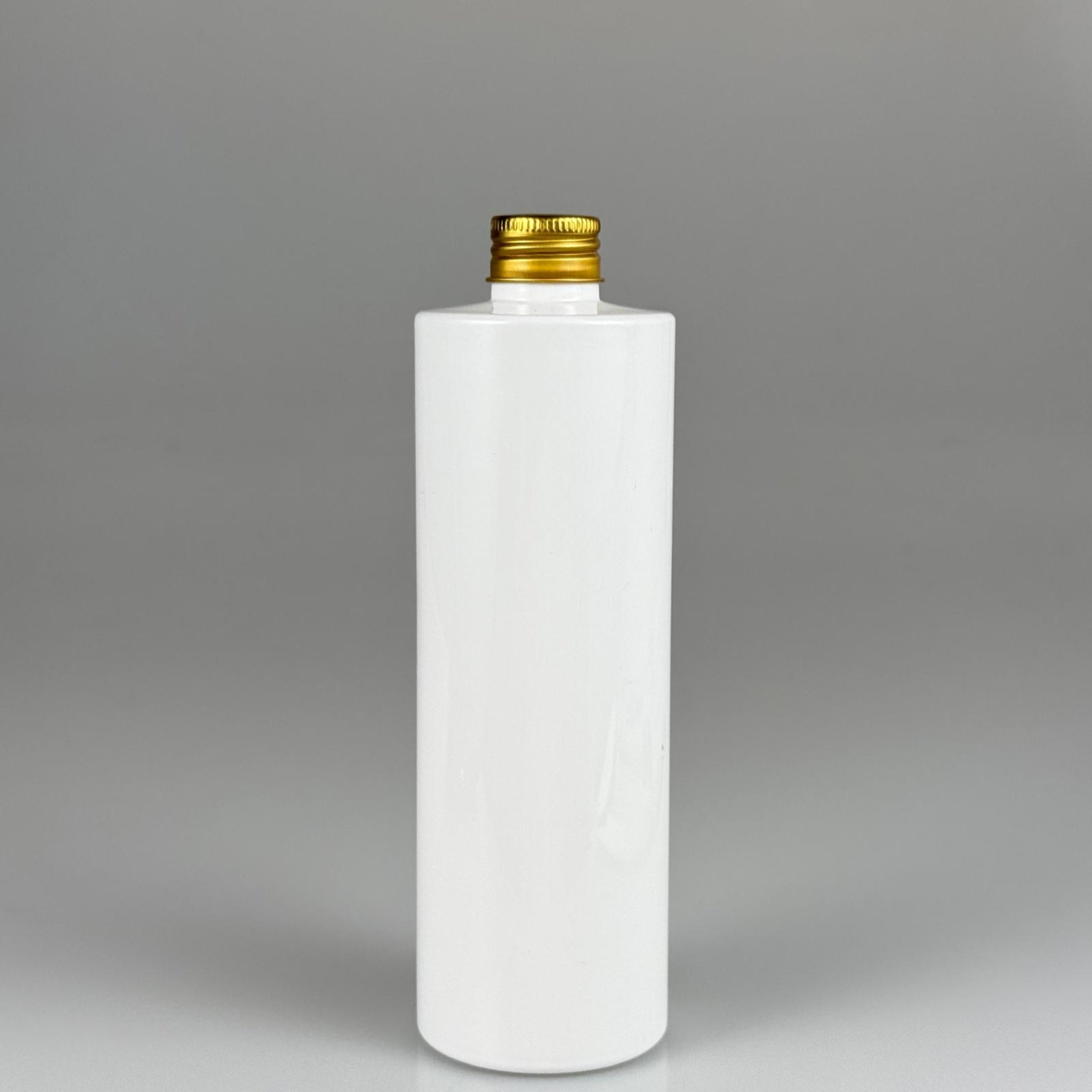 400 CC BEYAZ KÜT BOYUNLU SİLİNDİR PET ŞİŞE (30 GR - 24 AĞIZ ) + KÖPÜK CONTALI GOLD METAL ALÜMİNYUM KAPAKLI TAKIM - 400 ML  KAPAKLI BEYAZ PLASTİK ŞİŞELER