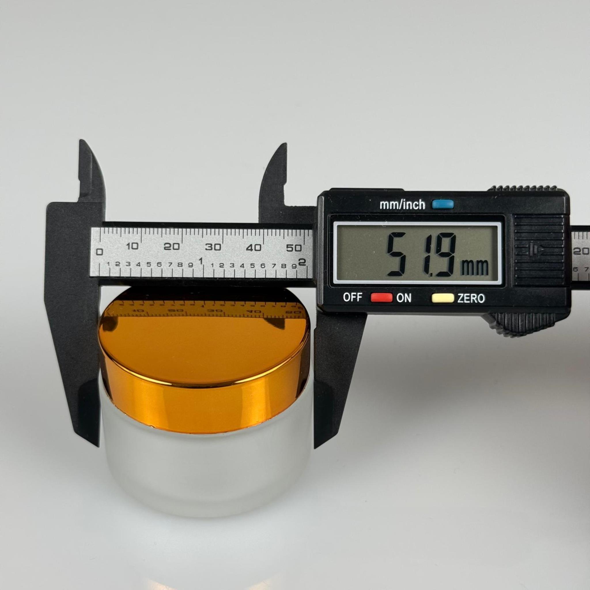 30 CC BUZLU CAM KREM KAVANOZU + GOLD KAPAK + İÇ TIPA - 30 ML Kozmetik ve Bakım Ürünleri İçin Cam Kavanozları