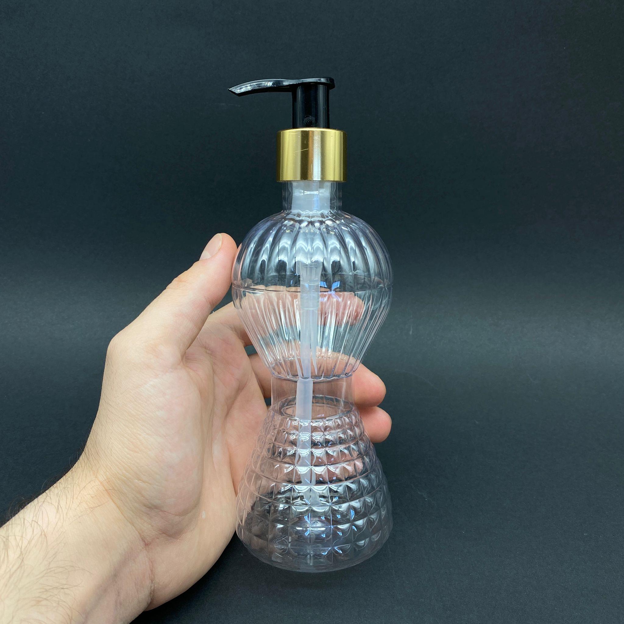 300 CC PIRLANTA MODEL PET ŞİŞE - GOLD POMPALI  - 300 ML POMPALI PLASTİK ŞİŞE