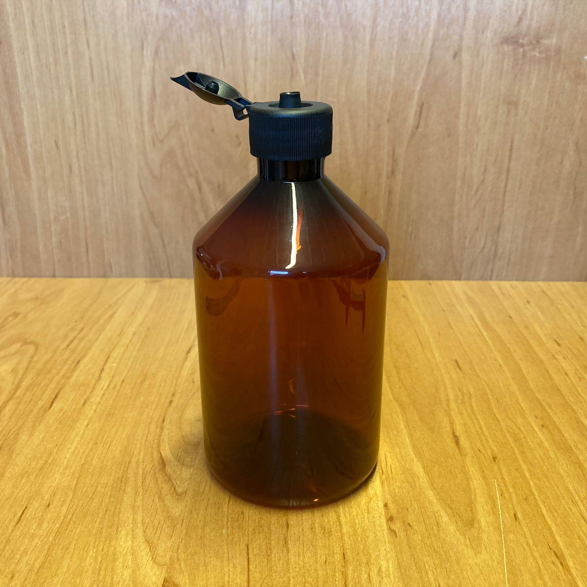 500 CC AMBER PLASTİK ŞİŞE - SİYAH AKITICILI FLİPTOP KAPAKLI - 500 ML KAHVERENGİ BOŞ PLASTİK ŞİŞE - AÇILIR KAPANIR KAPAKLI