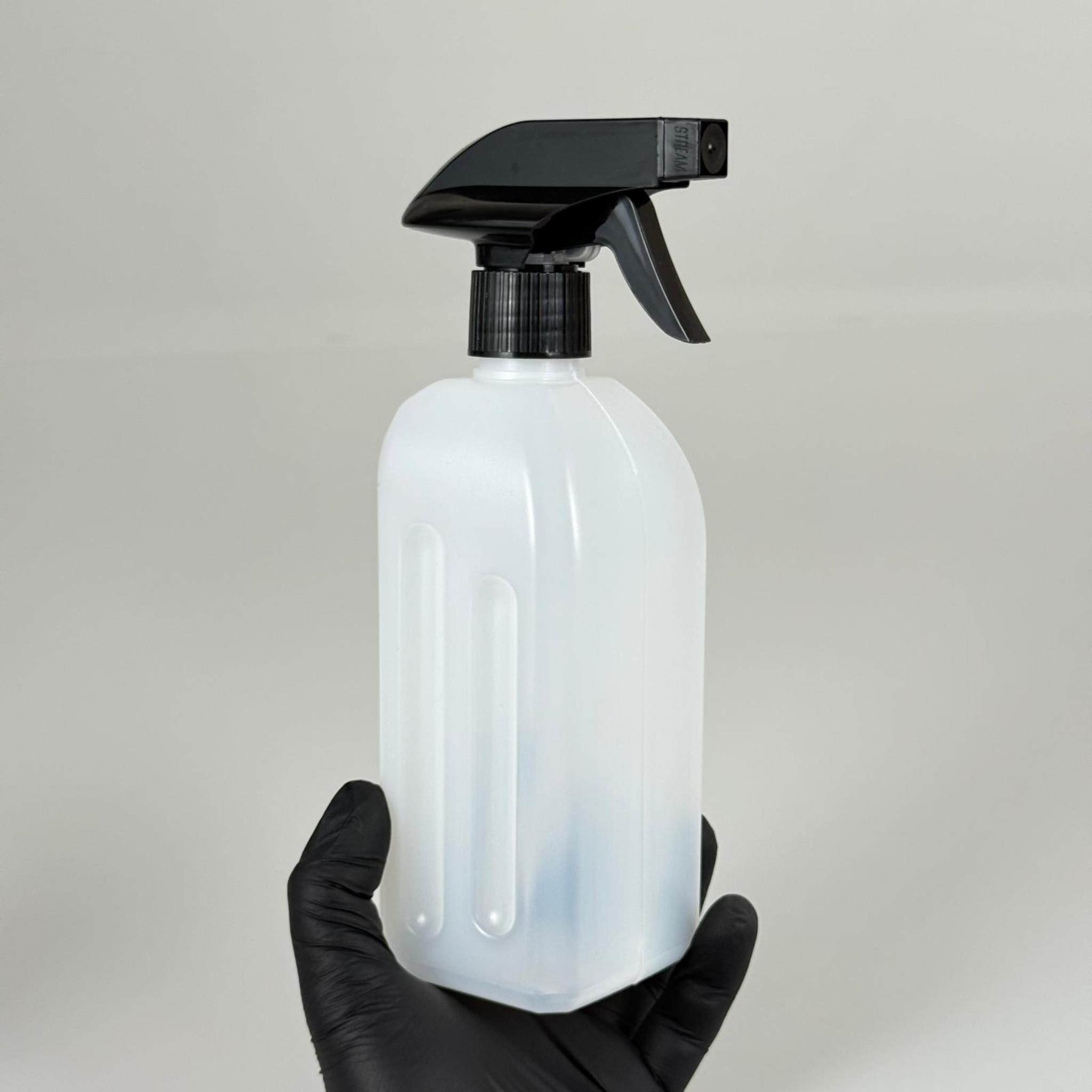 500 CC DEZENFEKTAN BİDONU - SİYAH TETİK SPREYLİ - 500 ML BEYAZ BOŞ DEZENFEKTAN BİDONU