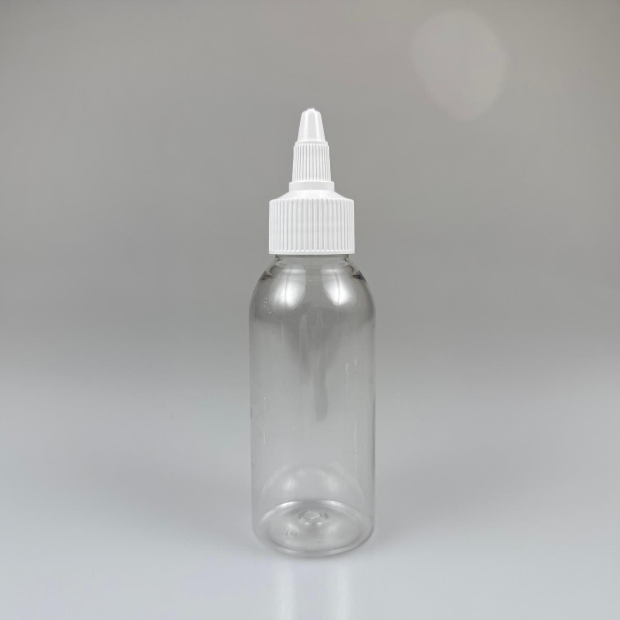 YAĞ, SOS, ACI SOS, SİRKE, SRIRACHA, MÜREKKEP, TUTKAL AKITICI VB BOŞ ŞİŞELERİ - BEYAZ SİVRİ TWİST AKITICI KAPAK + 100 ML SERT PET PLASTİK ŞİŞE TAKIM