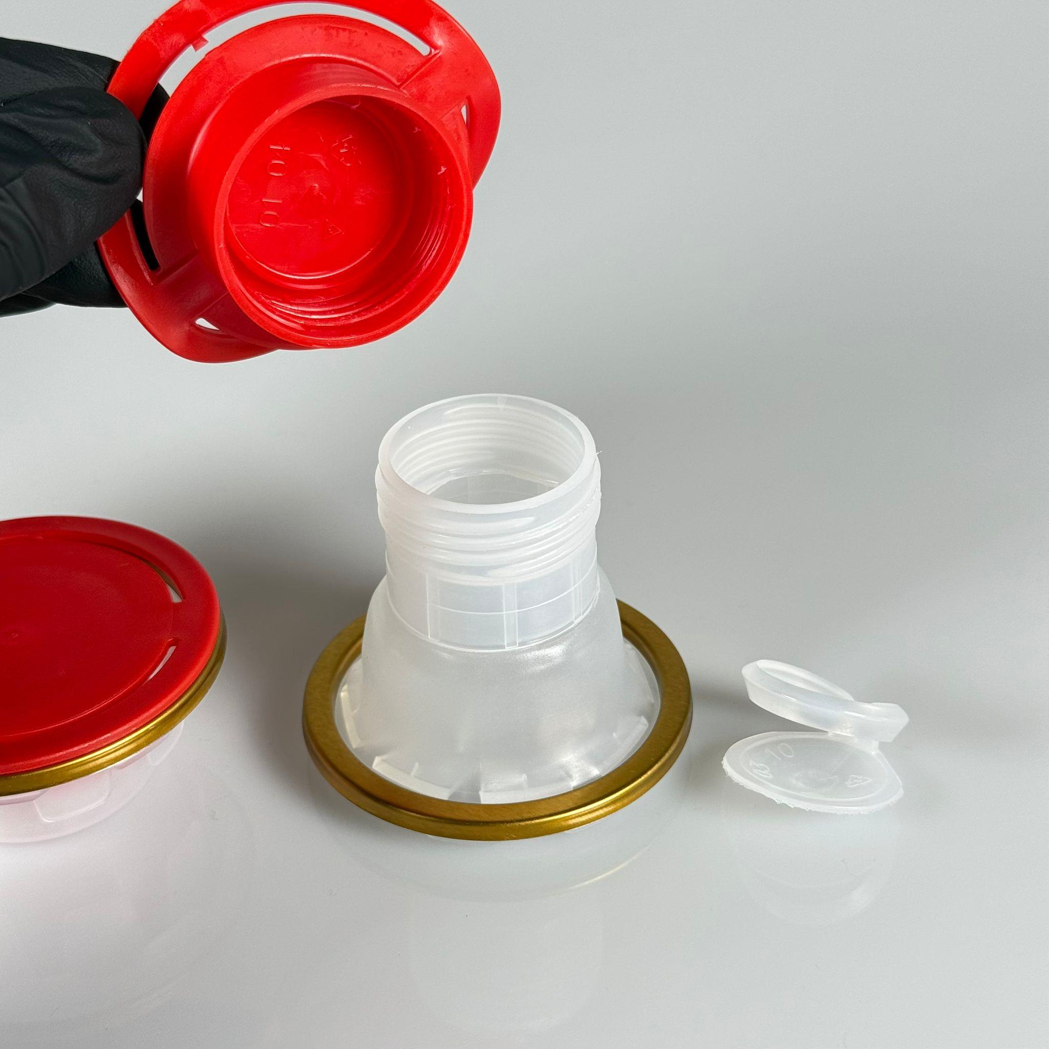 60/57 MM ÇEMBERLİ ECO SPOUT TENEKE KAPAK - KIRMIZI NATÜREL BERİCAP