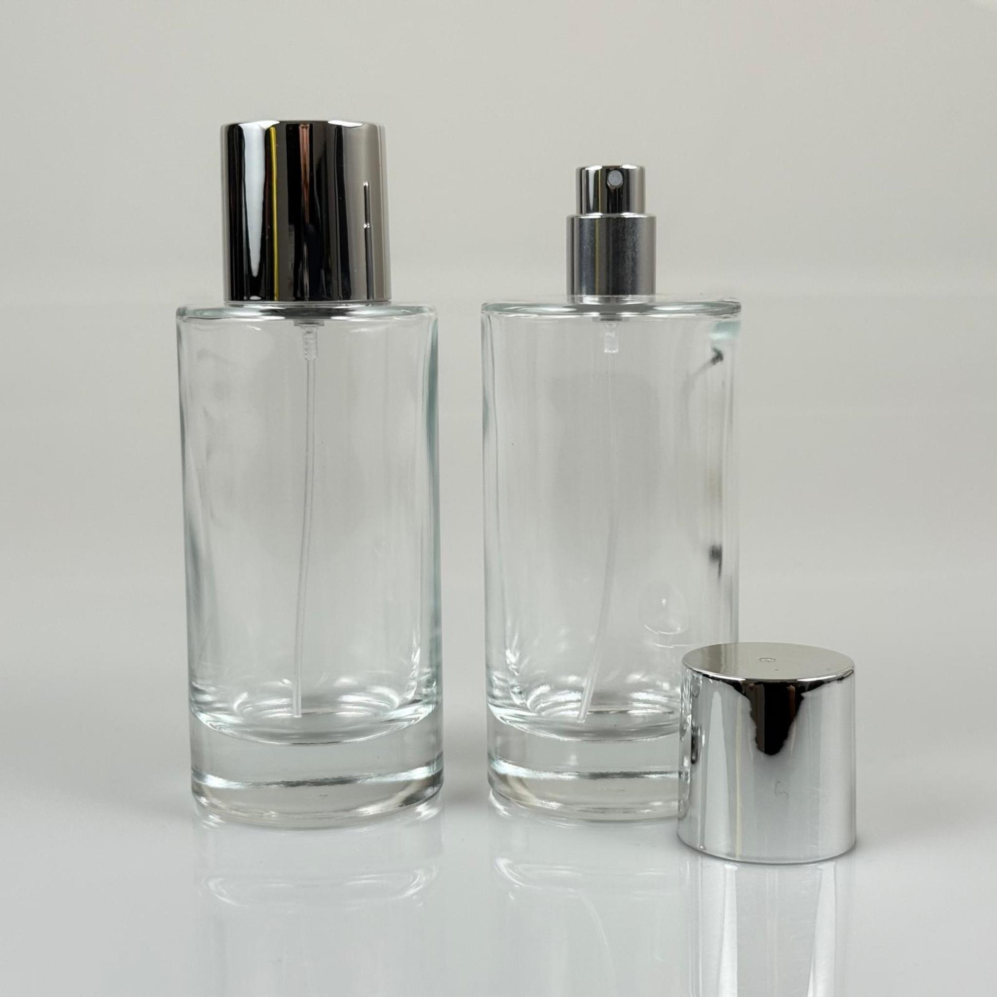 100 ML SİLİNDİR MODEL SAVAGE PARFÜM ŞİŞESİ - GÜMÜŞ METAL SPREYLİ + GÜMÜŞ GENİŞ KAPAKLI (AĞIZ 15 MM GEÇME KOLAY KAPAMA)