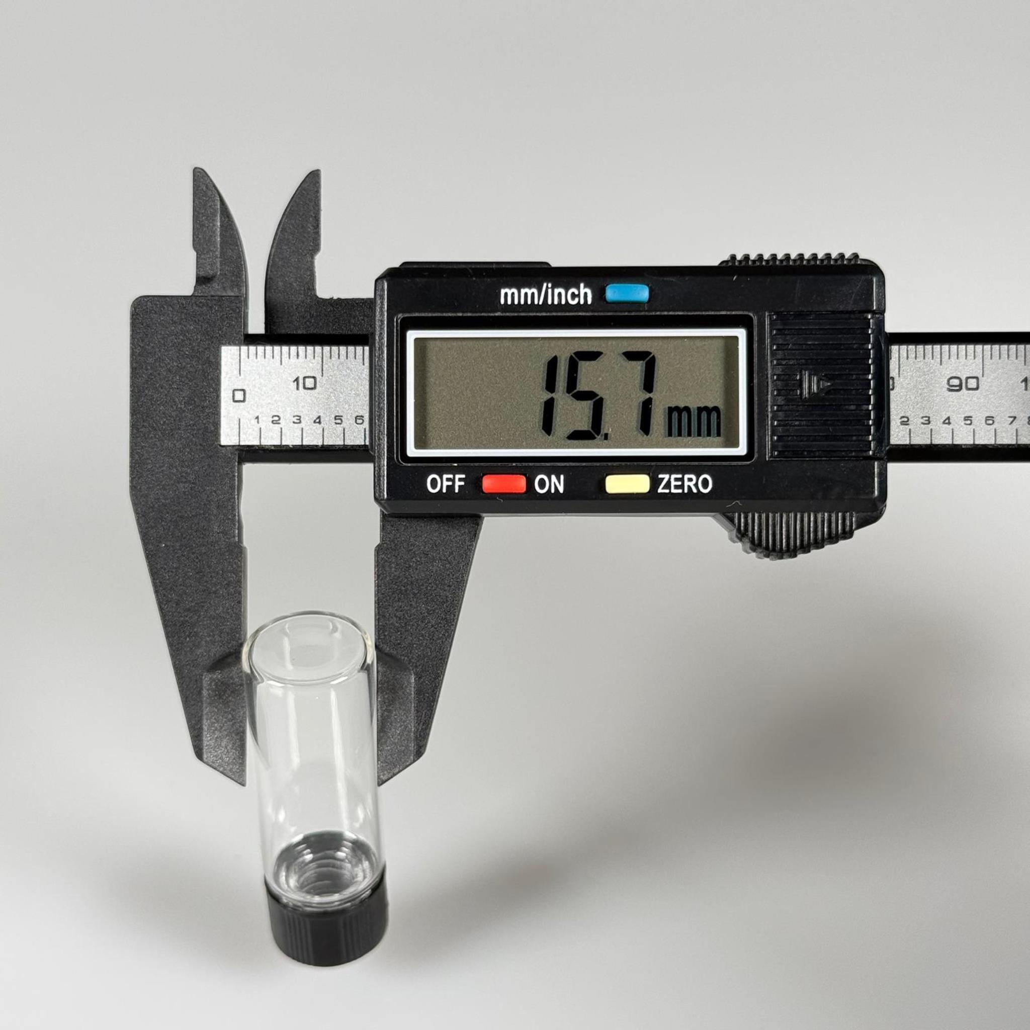 5 CC ŞEFFAF CAM ŞİŞE - SİYAH KAPAKLI - 5 ML KAPAKLI CAM ŞİŞE