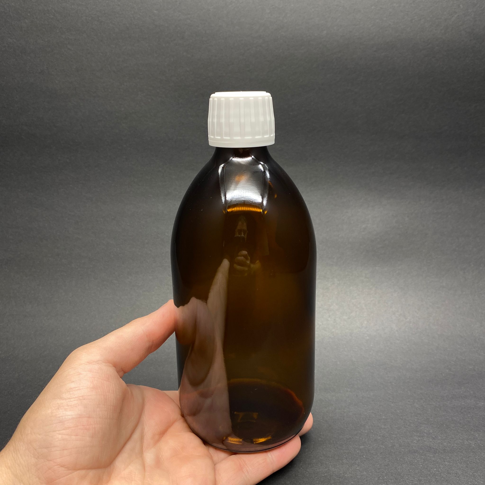 500 CC AMBER TOMBUL ÖZEL SERİ CAM ŞİŞE - BEYAZ KİLİTLİ KAPAKLI - 500 ML CAM ECZA ŞİŞESİ - KAHVERENGİ