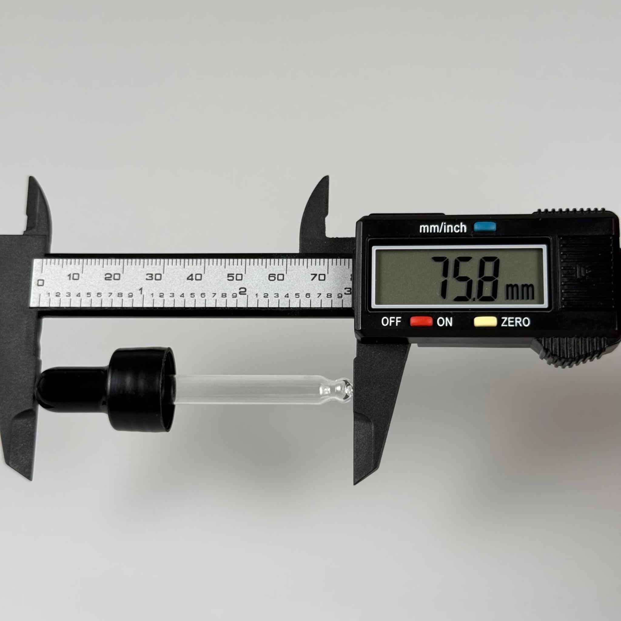18 MM CAM DAMLALIKLI TAKIM - SİYAH EMZİK +  DELİKLİ PLASTİK DÜZ SİYAH KAPAK + 59 MM CAM PİPET