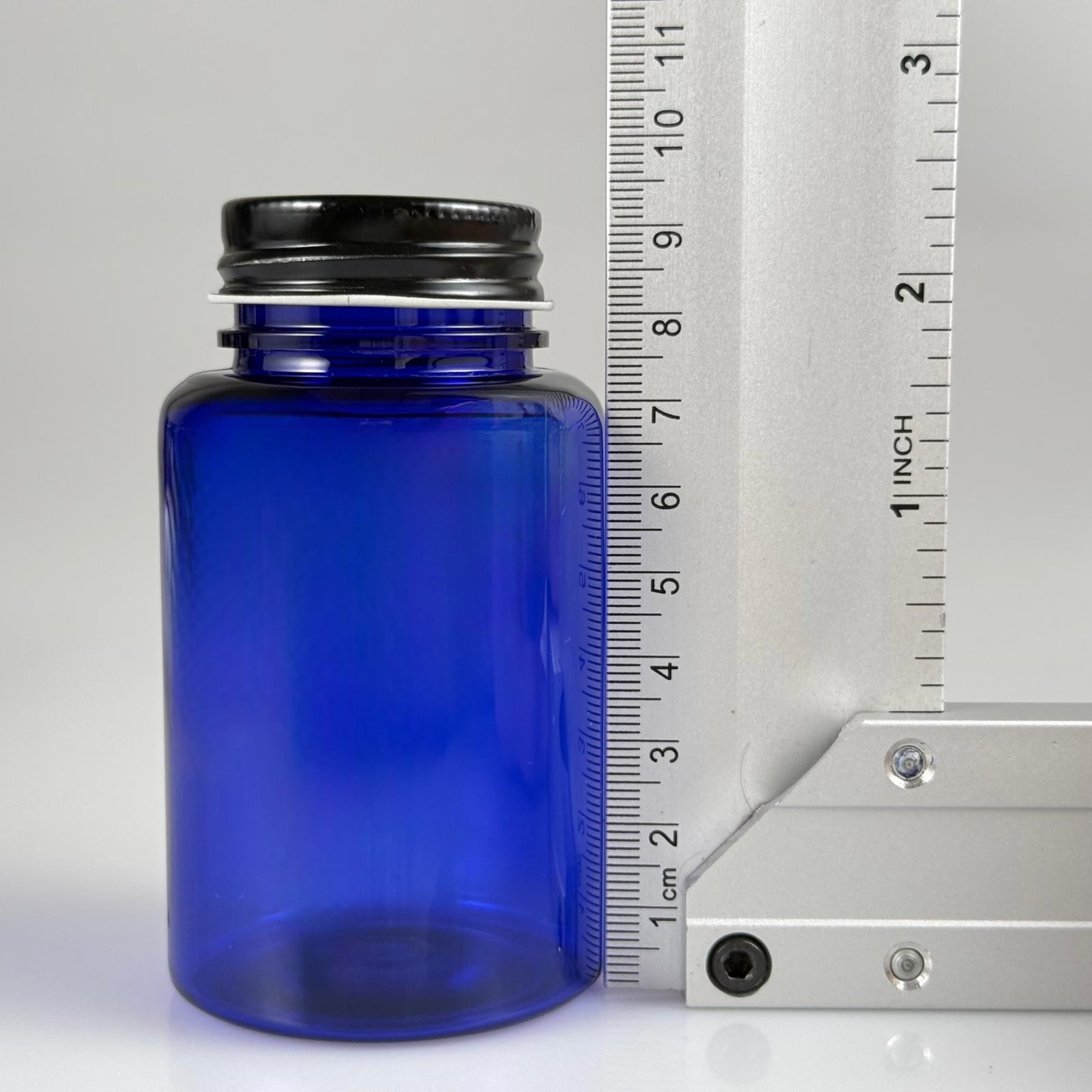 150 CC MAVİ PET PUDRA ŞİŞESİ + KÖPÜK CONTALI SİYAH METAL KAPAKLI + PUDRA TIPALI TAKIM - 150 ML PUDRA KUTUSU, EKO TUZLUK