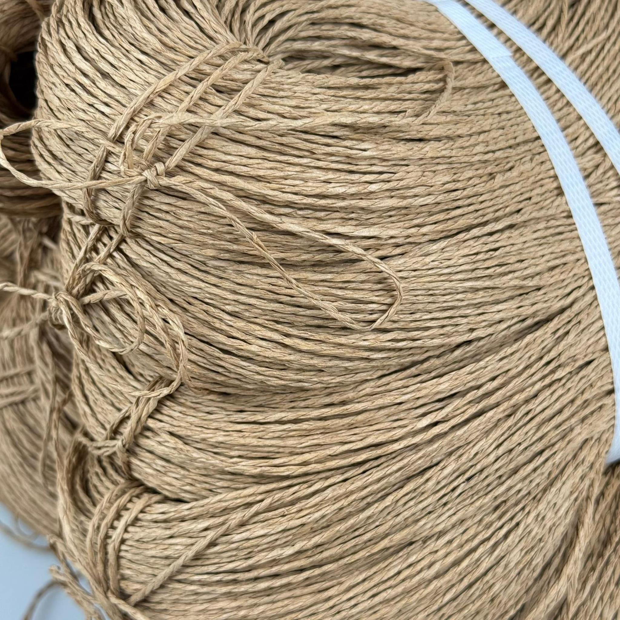KAĞIT İP DOĞAL HASIR RENGİ - 5 KG - Çile Kağıt İp Çanta ve Hobi El Örgü İpi, Ebruli Kağıt İp - Kağıt iplik çanta vb. örgüde kullanılır