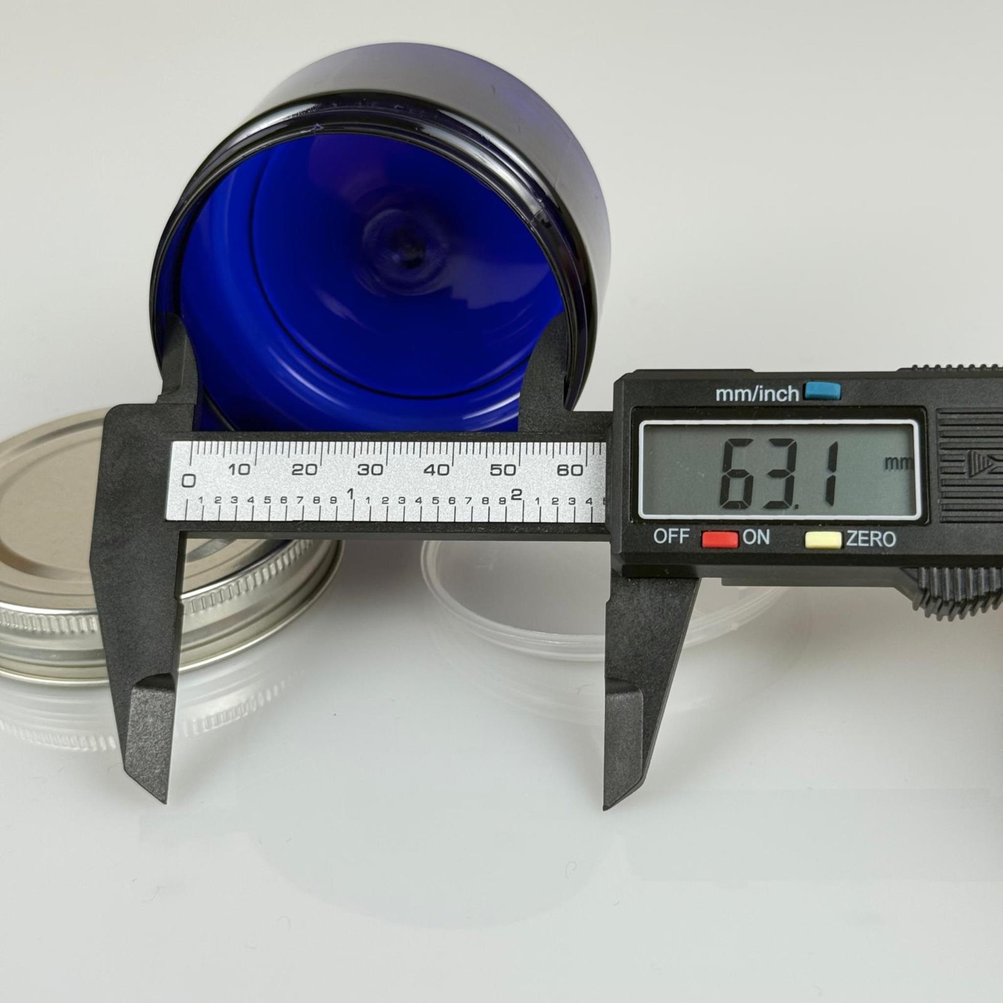 150 ML SERT PET KAVANOZ + GÜMÜŞ METAL KAPAK + İÇ TIPA - 150 CC KALIN MAVİ PLASTİK KAVANOZ GÜMÜŞ METAL KAPAKLI İÇ TIPALI TAKIM - KREM KAVANOZLARI