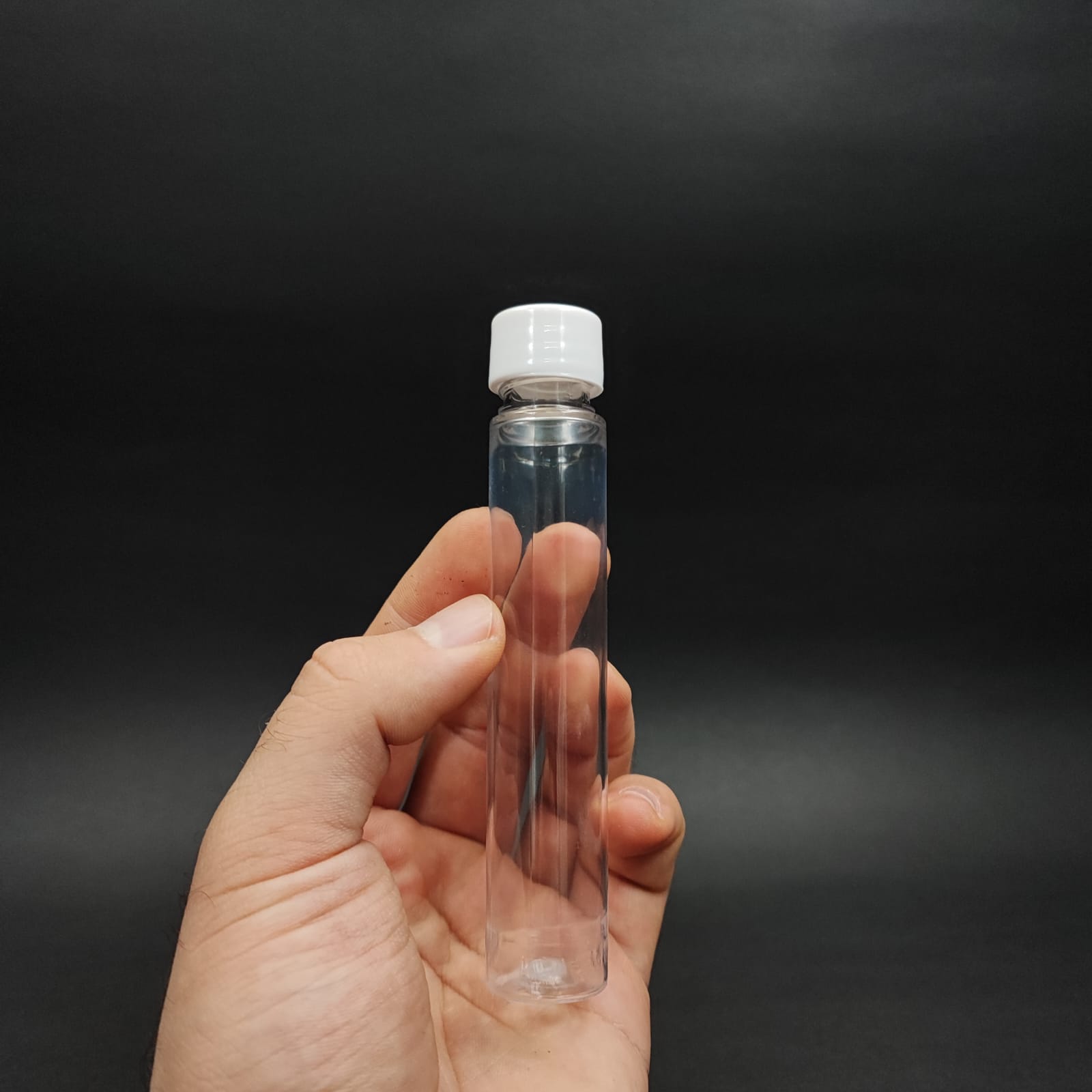 30 CC ŞEFFAF PLASTİK UZUN ŞİŞE + KENDİNDEN CONTALI SIZDIRMAZ BEYAZ KAPAK - 30 ML KAPAKLI PET ŞİŞE