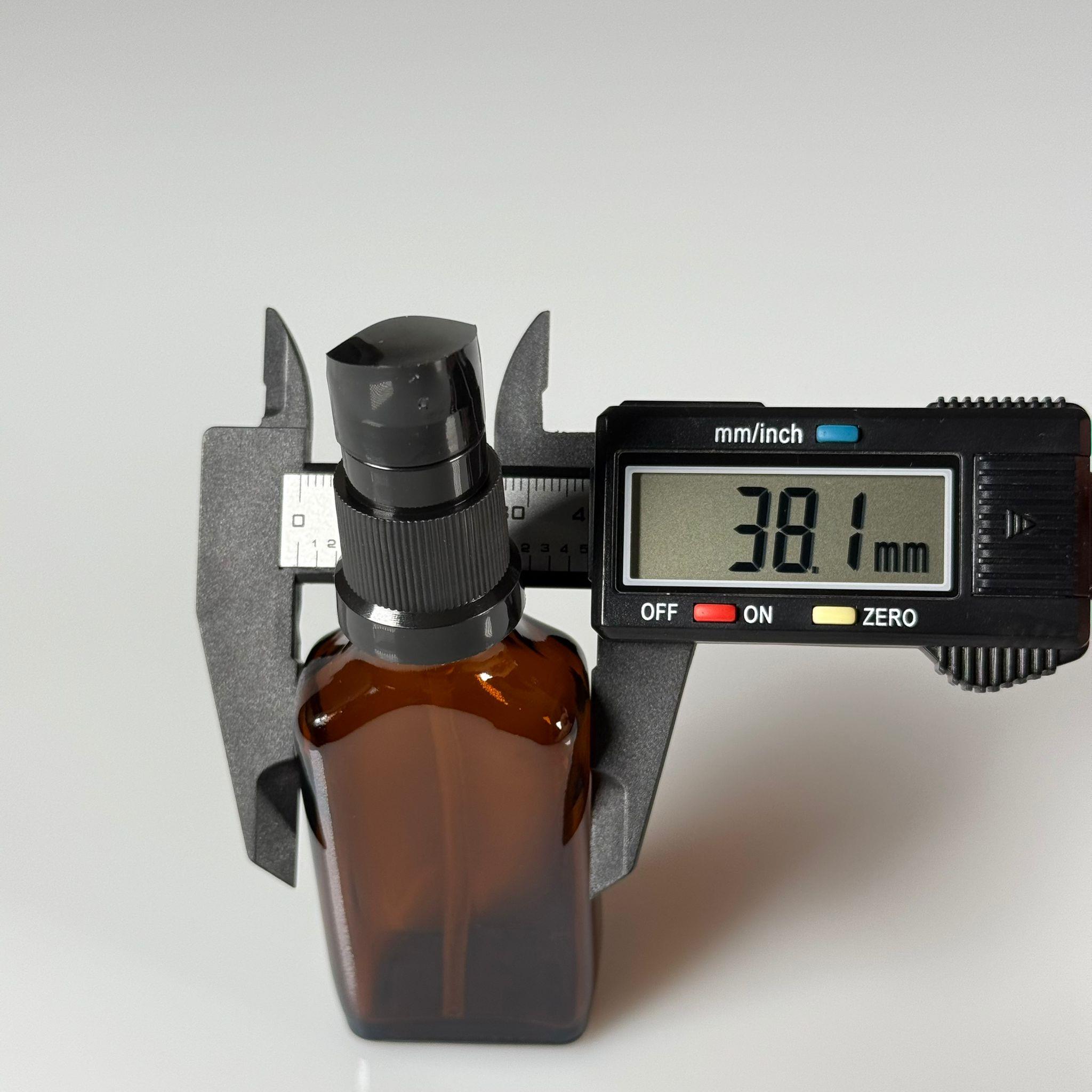 30 CC AMBER YASSI CAM ŞİŞE - SIZDIRMAZ ETEKLİ SİYAH LOSYON POMPALI TAKIM - 30 ML LOSYON ŞİŞESİ - YAĞ, KREM GİBİ YOĞUN KIVAMLI SIVILAR İÇİN CAM AMBALAJ