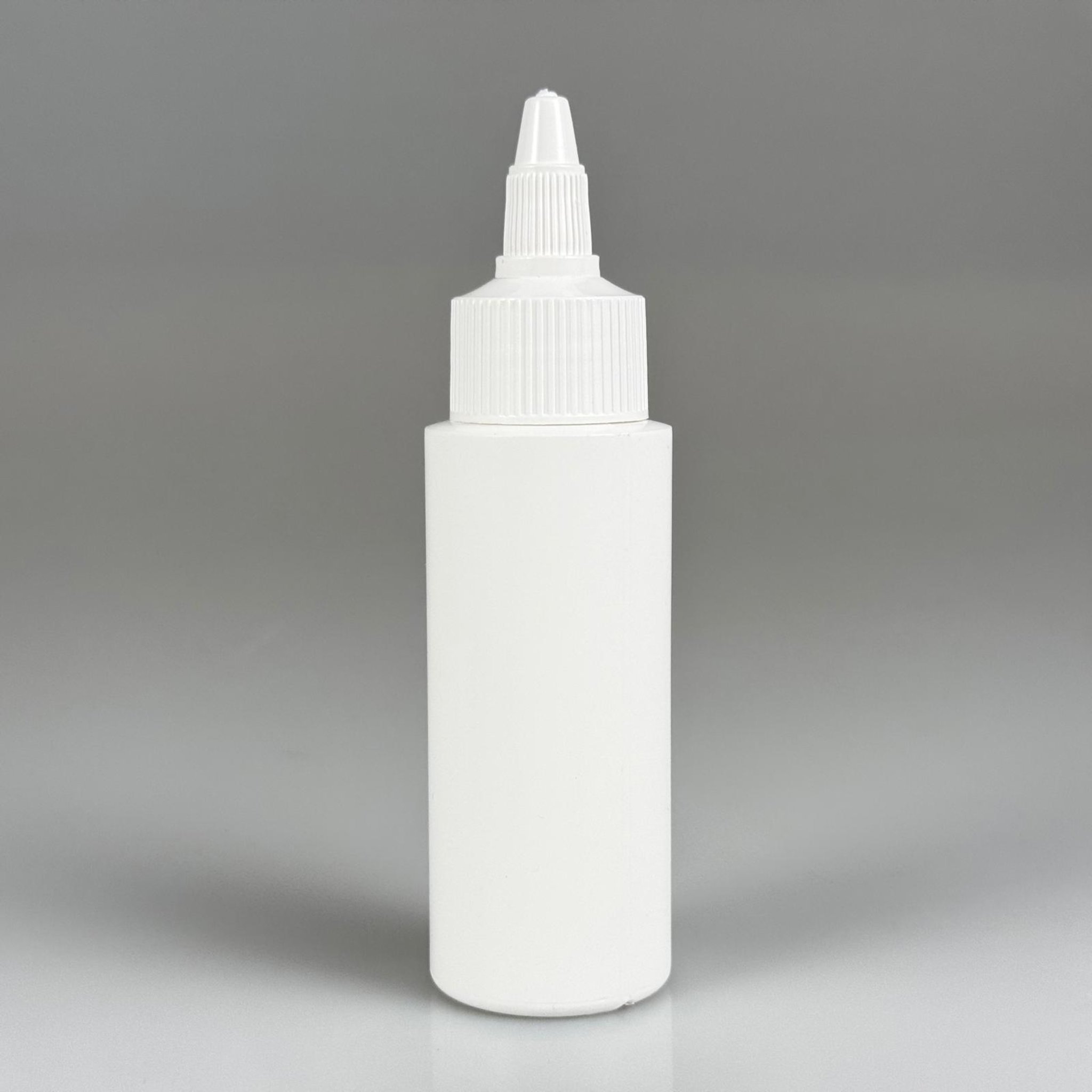 YAĞ, SOS, ACI SOS, SİRKE, SRIRACHA, MÜREKKEP, TUTKAL AKITICI VB BOŞ ŞİŞELERİ - BEYAZ SİVRİ TWİST AKITICI KAPAK + 50 ML BEYAZ POLİETİLEN PLASTİK ŞİŞE TAKIM