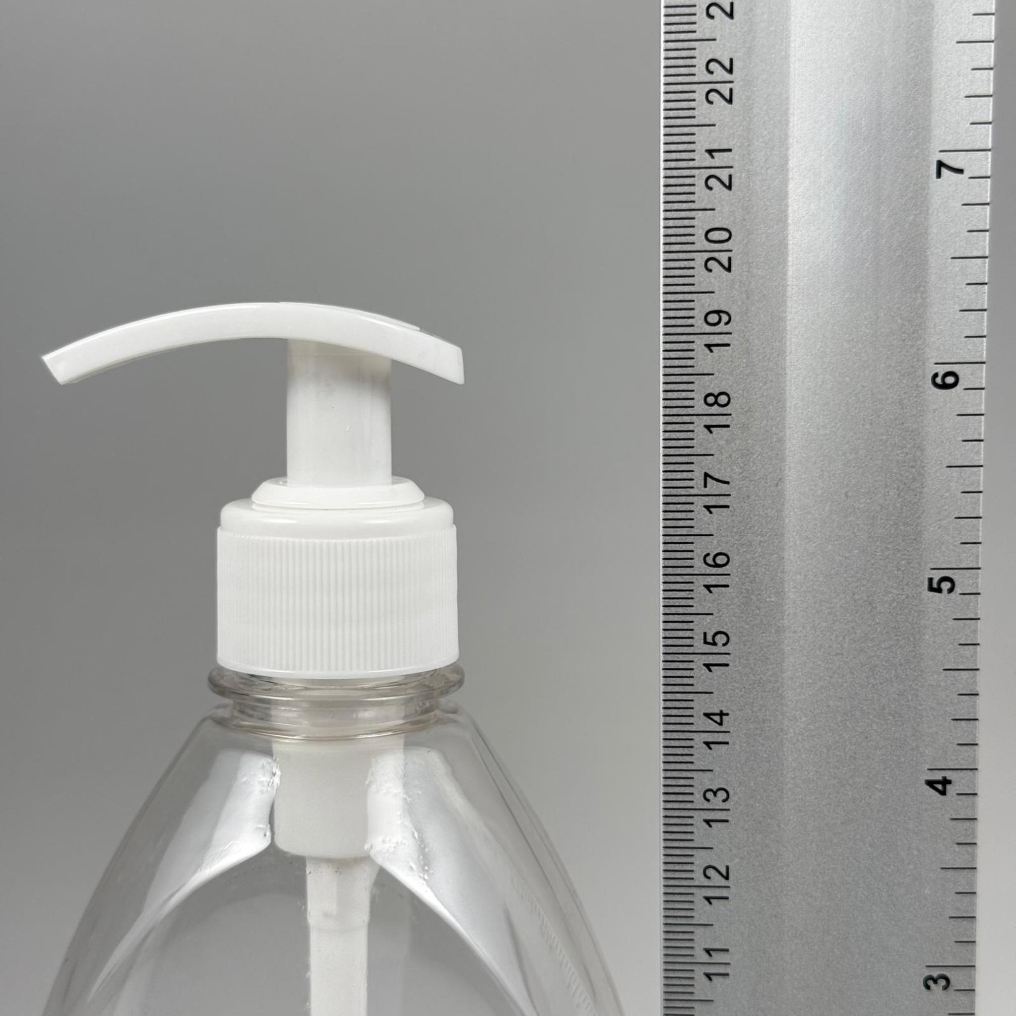 400 CC YASSI PET ŞİŞE - BEYAZ SIVI SABUN POMPALI - 400 ML PLASTİK ŞİŞE