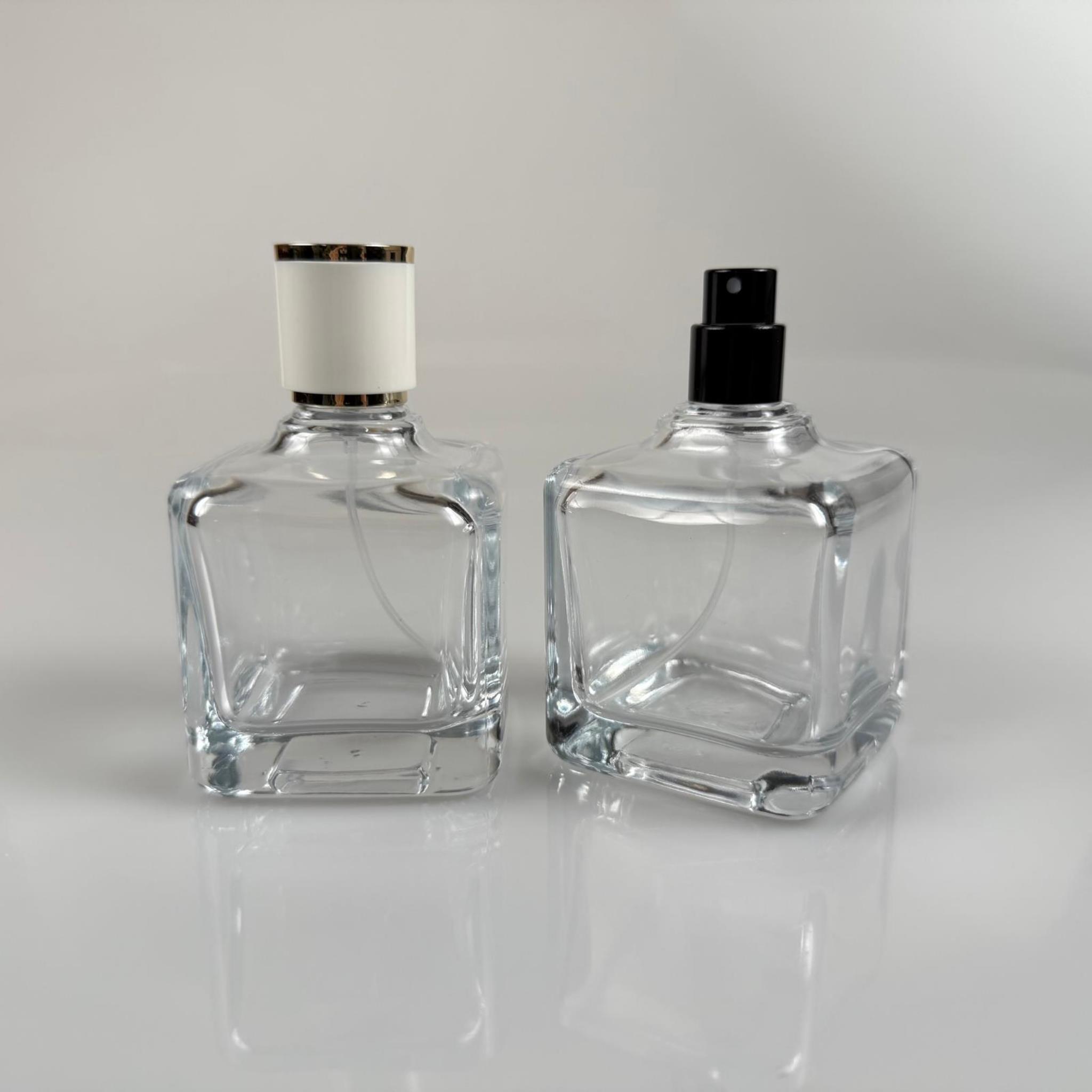 100 ML KARE MODEL LURA PARFÜM ŞİŞESİ - SİYAH METAL SPREYLİ + GOLD BEYAZ KAPAKLI (AĞIZ 15 MM GEÇME KOLAY KAPAMA)