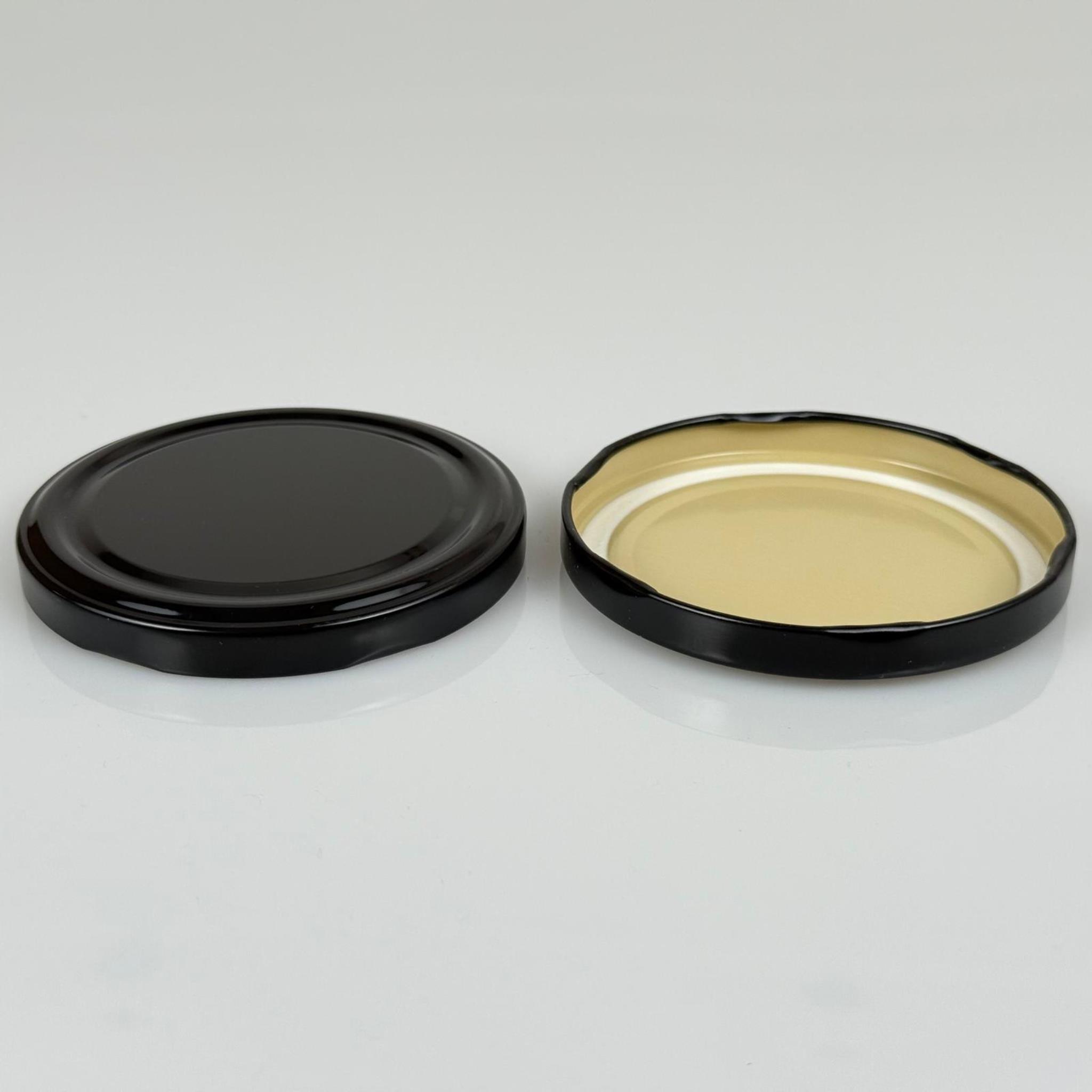 82 MM TWİST-OFF SİYAH DÜZ (MC082RTS476E) RP10 - SİLGAN MARKA KAVANOZ KAPAĞI - METAL KONSERVE KAPAK