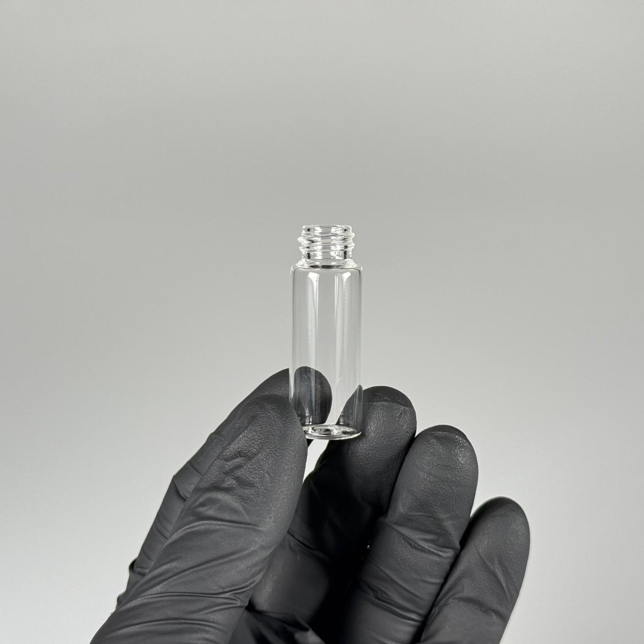 5 CC ŞEFFAF CAM ŞİŞE - 14 MM VİDALI AĞIZ - KAPAKSIZ 5 ML CAM ŞİŞE