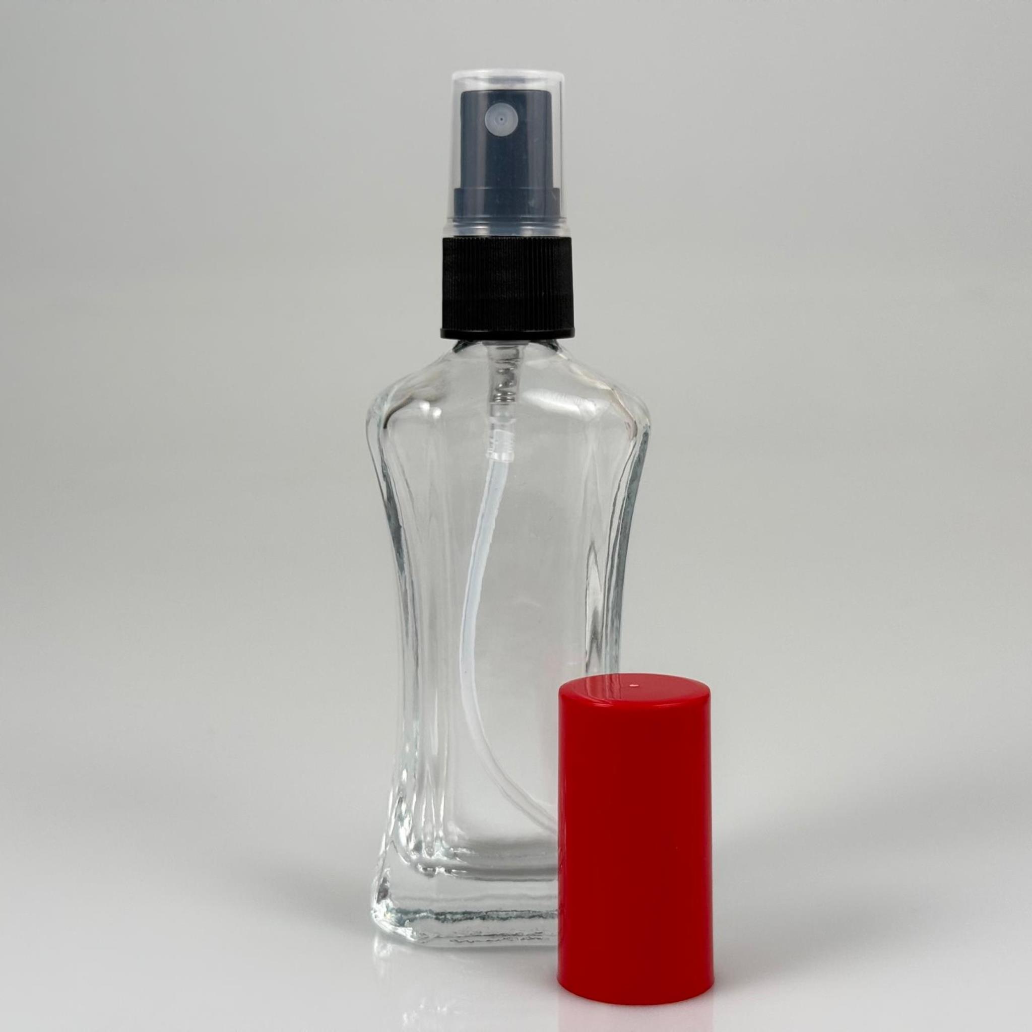 50 CC MİLANO MODEL CAM ŞİŞE - KIRMIZI PLASTİK KAPAK - SİYAH SPREYLİ - 50 ML LÜKS PARFÜM ŞİŞESİ (CAMIN KALINLIĞI İLE İLGİLİ +/- 5 ML TOLERANS OLABİLİR)